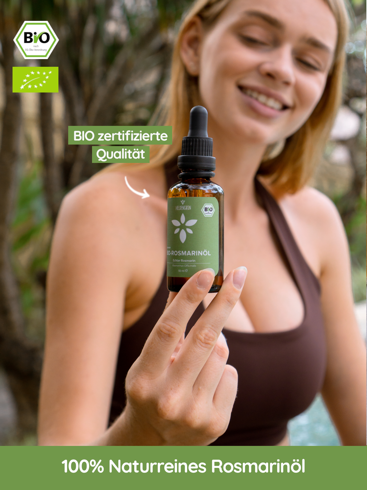Heldengrün® Bio-Rosmarinöl (50ml) - Für natürliches Haarwachstum! Duftöle Heldengrün