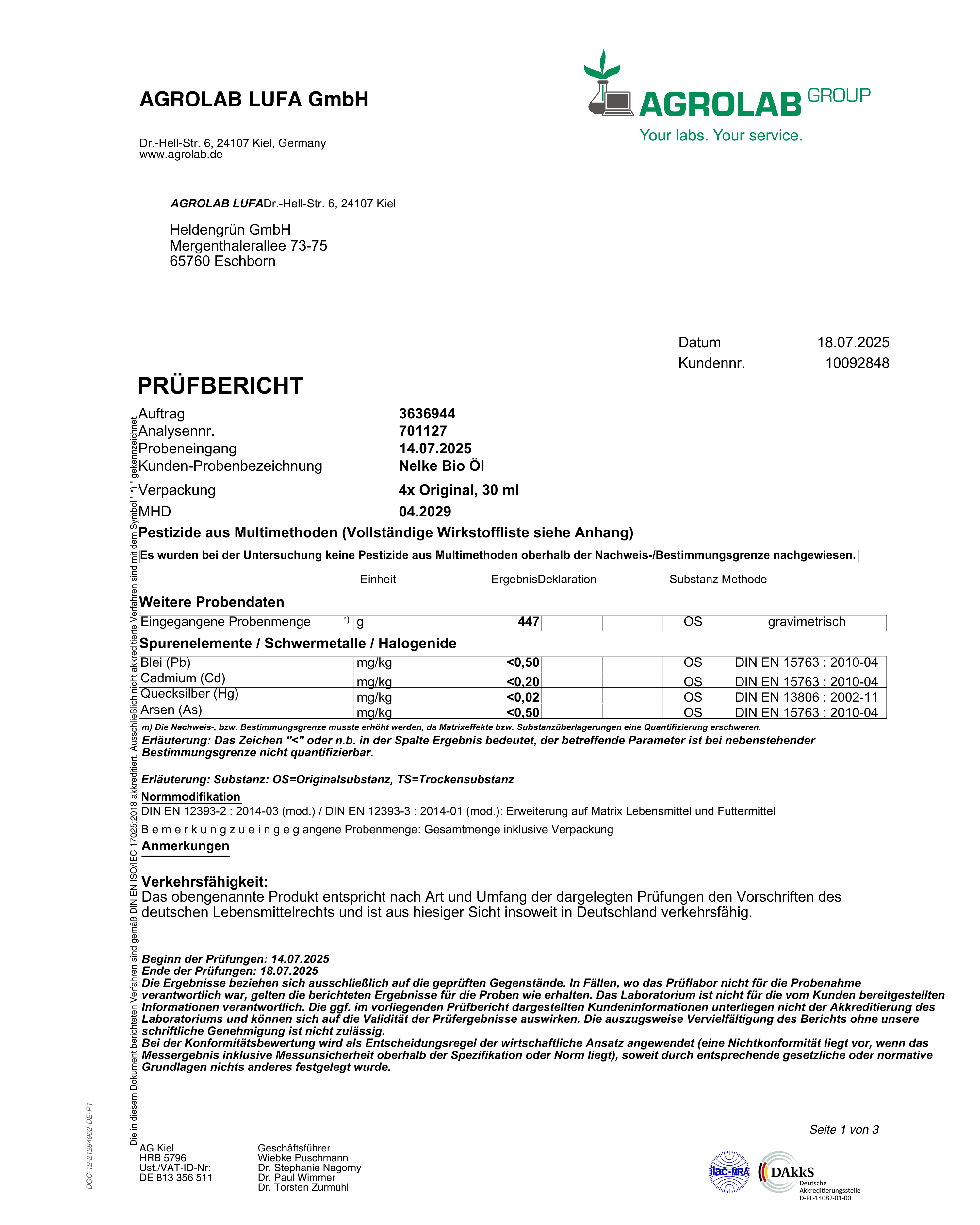 Bio-Nelkenöl Heldengrün