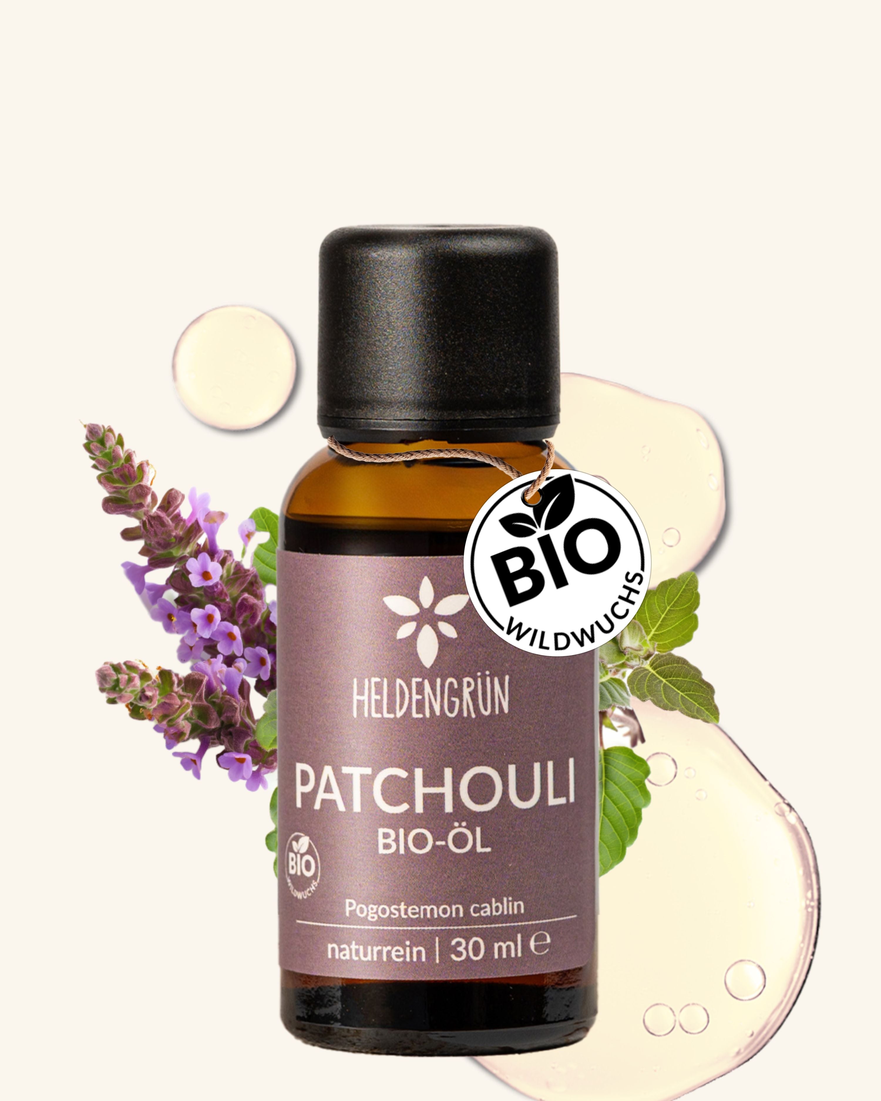 Bio-Patchouli Öl Heldengrün