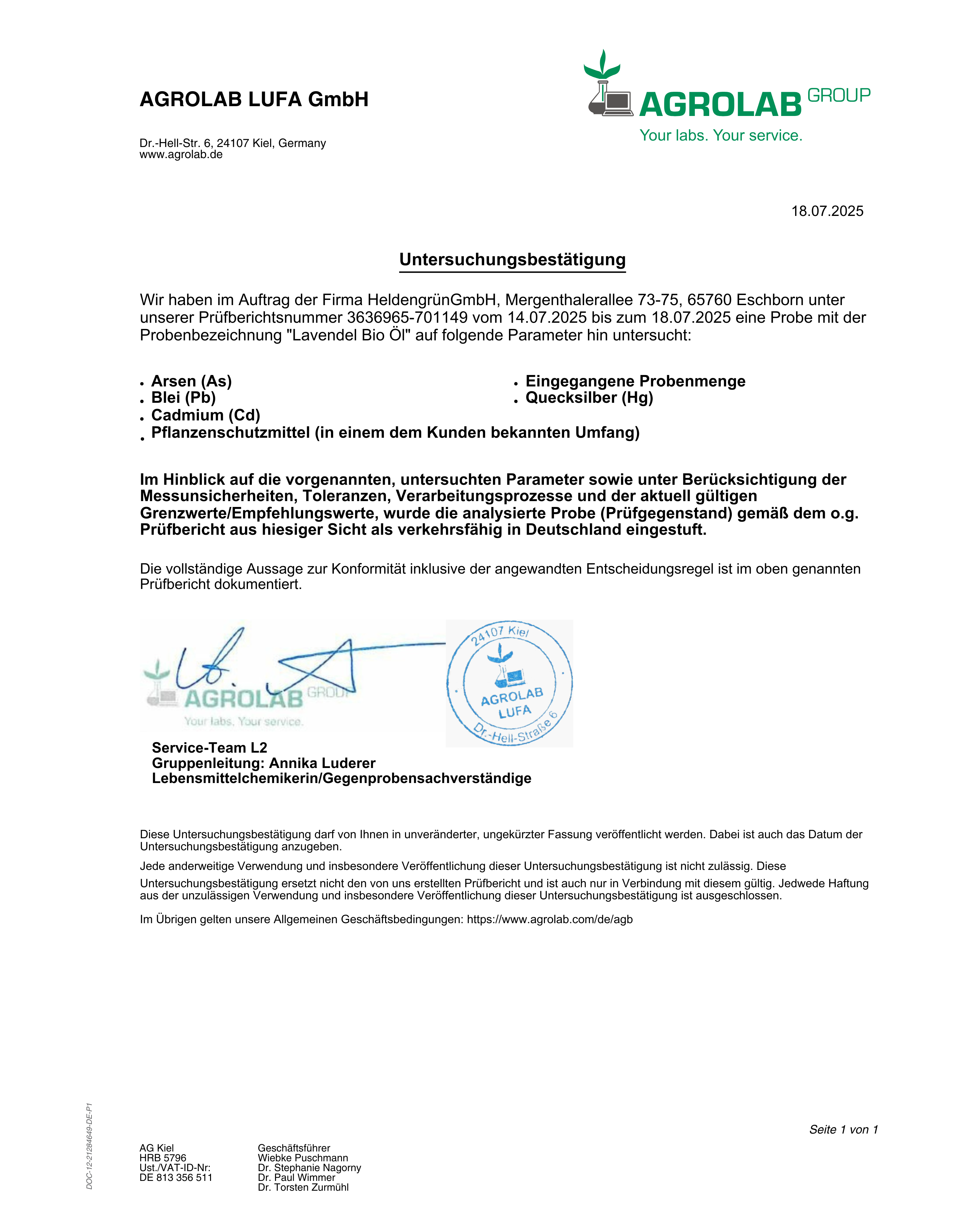 Bio-Lavendelöl Duftöle Heldengrün