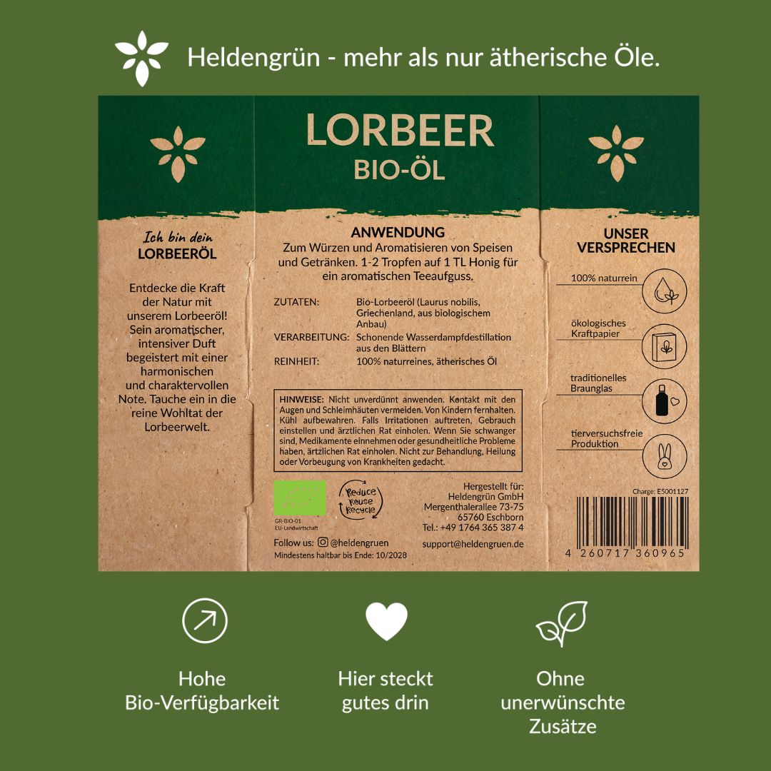Bio-Lorbeeröl Heldengrün