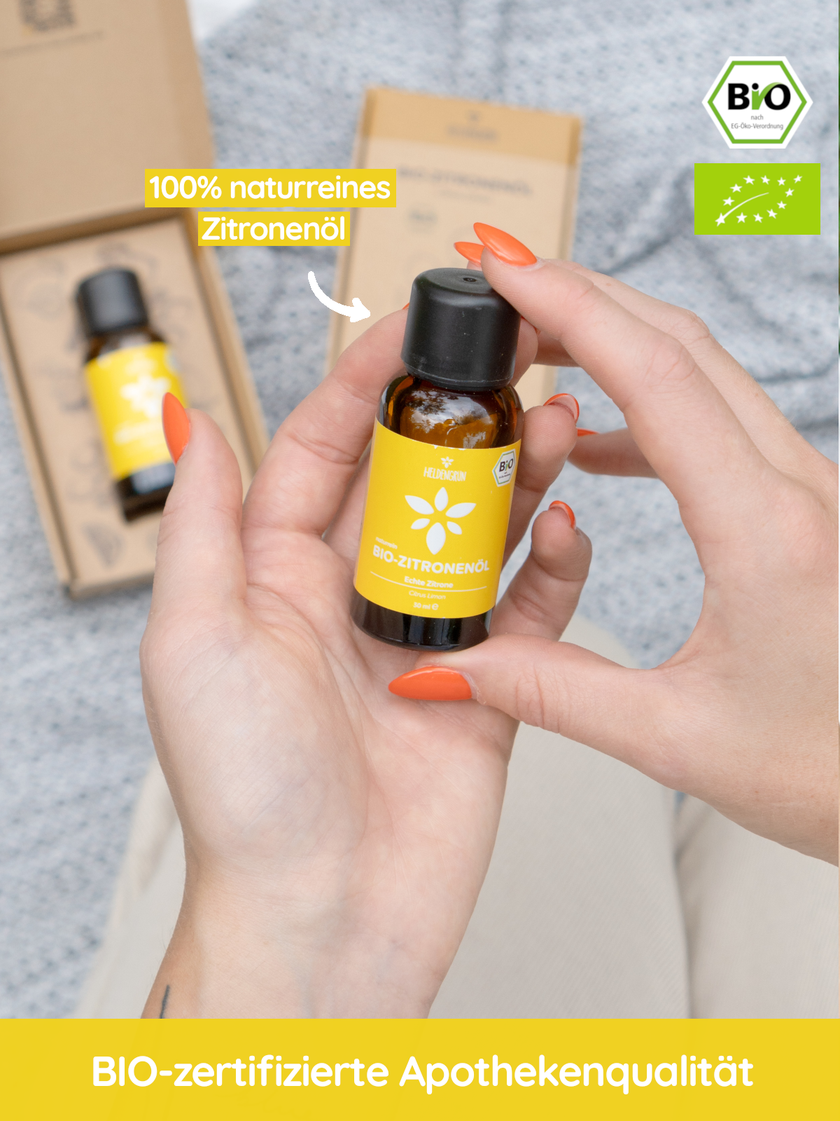 Heldengrün Bio Zitronenöl - Naturrein & Ätherisch! Duftöle Heldengrün