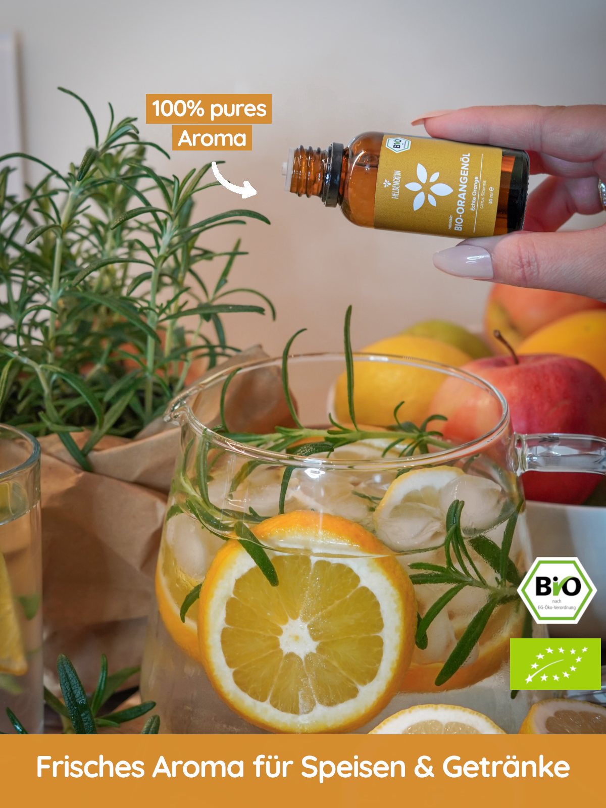 Heldengrün Bio-Orangenöl- Naturrein & Ätherisch! Duftöle Heldengrün