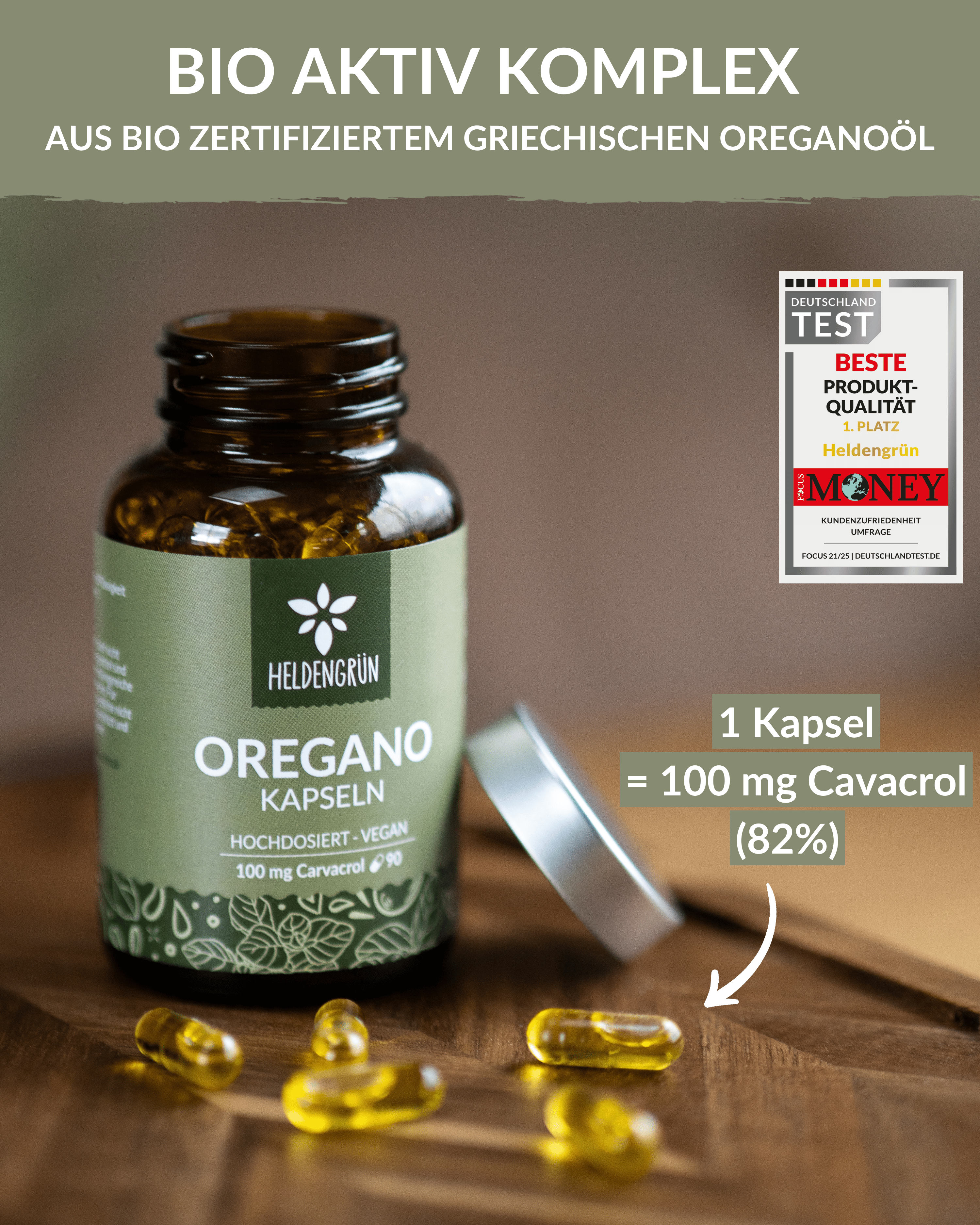 Oregano Kapseln Heldengrün