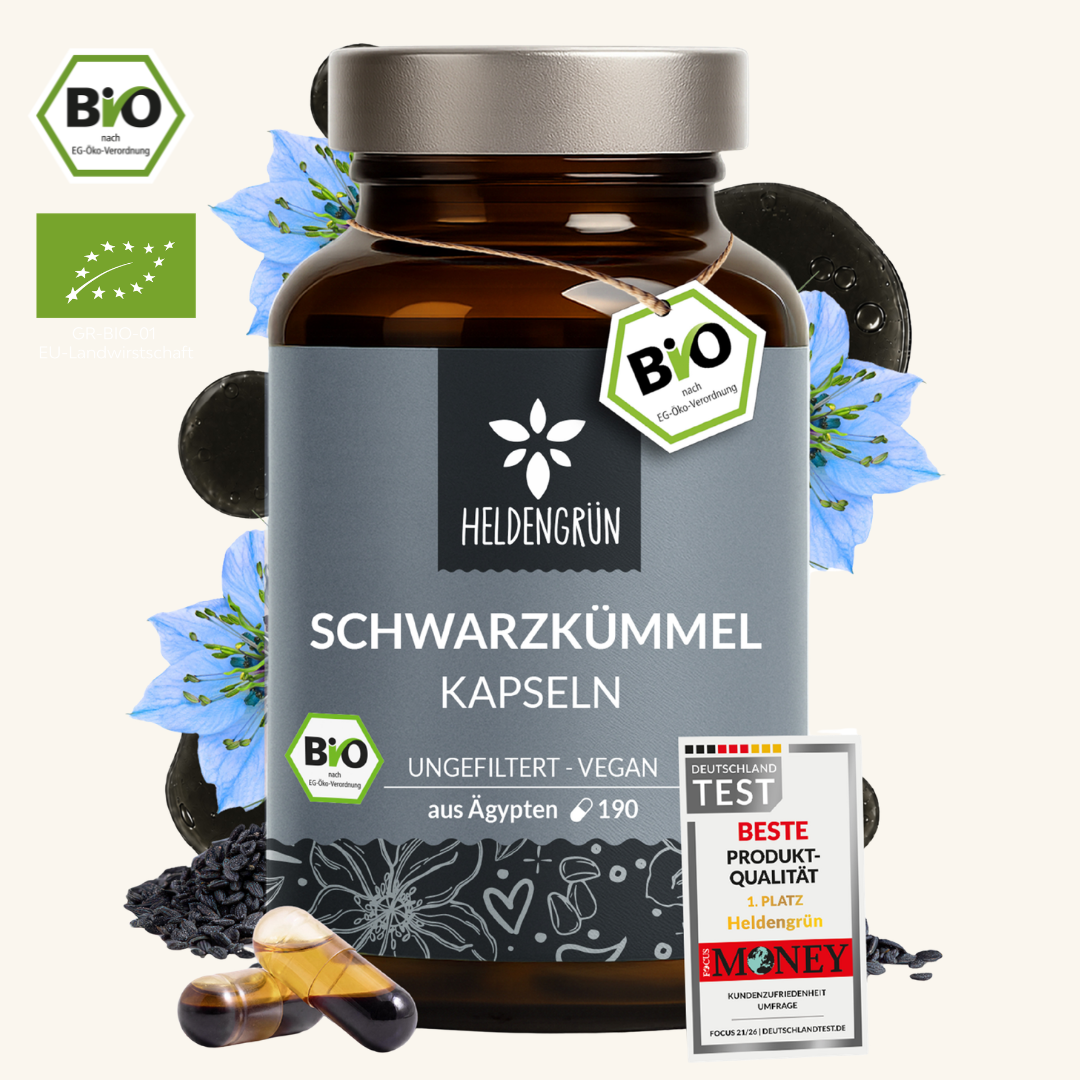 Schwarzkümmelöl Kapseln – Heldengrün