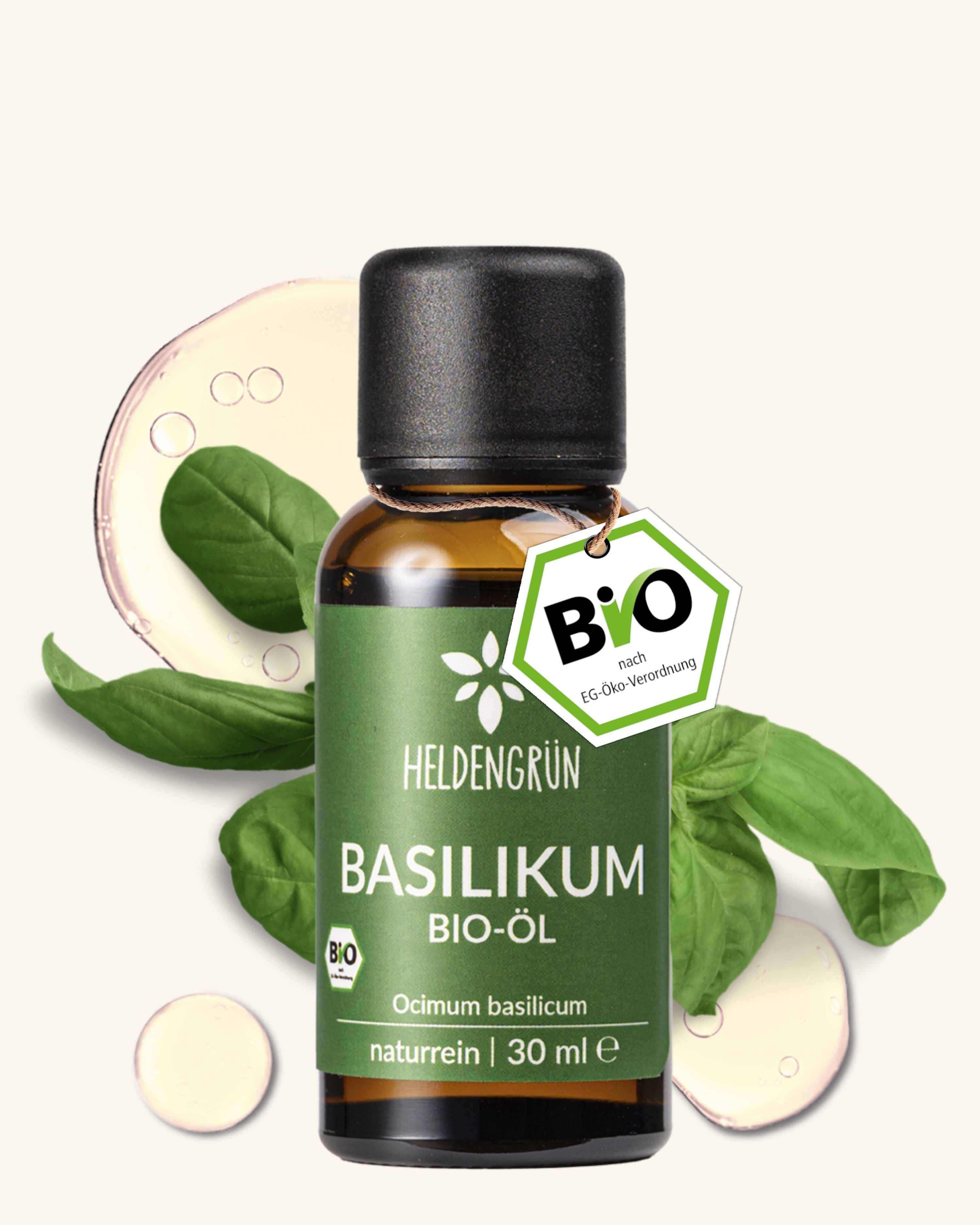 Bio-Basilikumöl Heldengrün