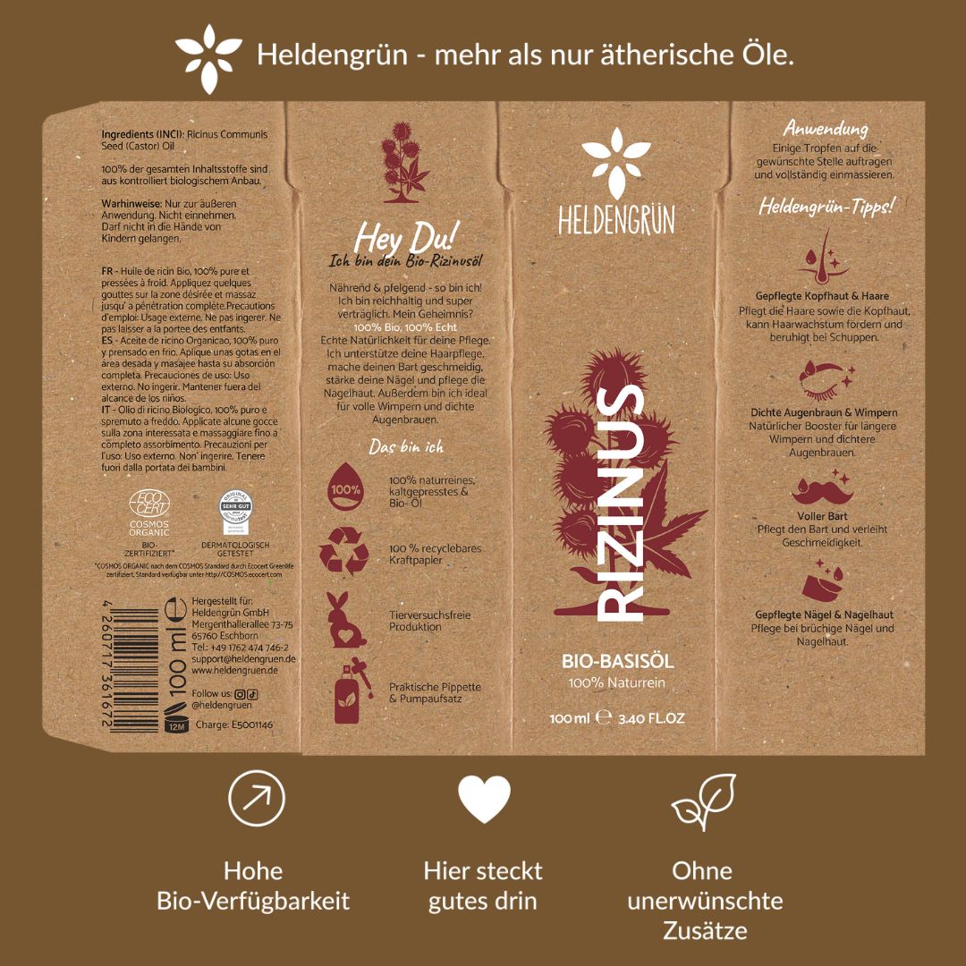 Bio-Rizinusöl Heldengrün