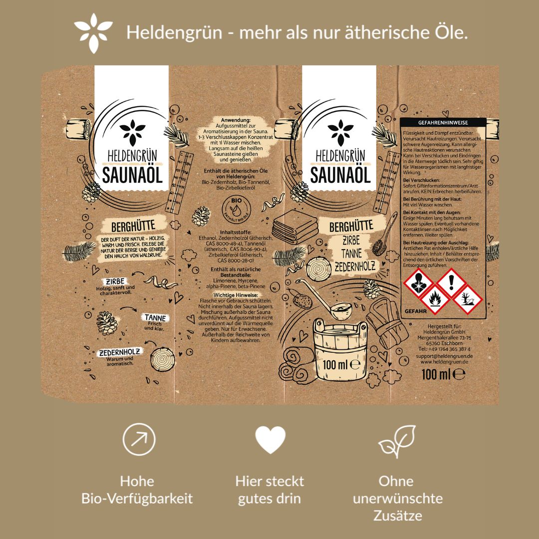 Saunaöl "Berghütte" Heldengrün