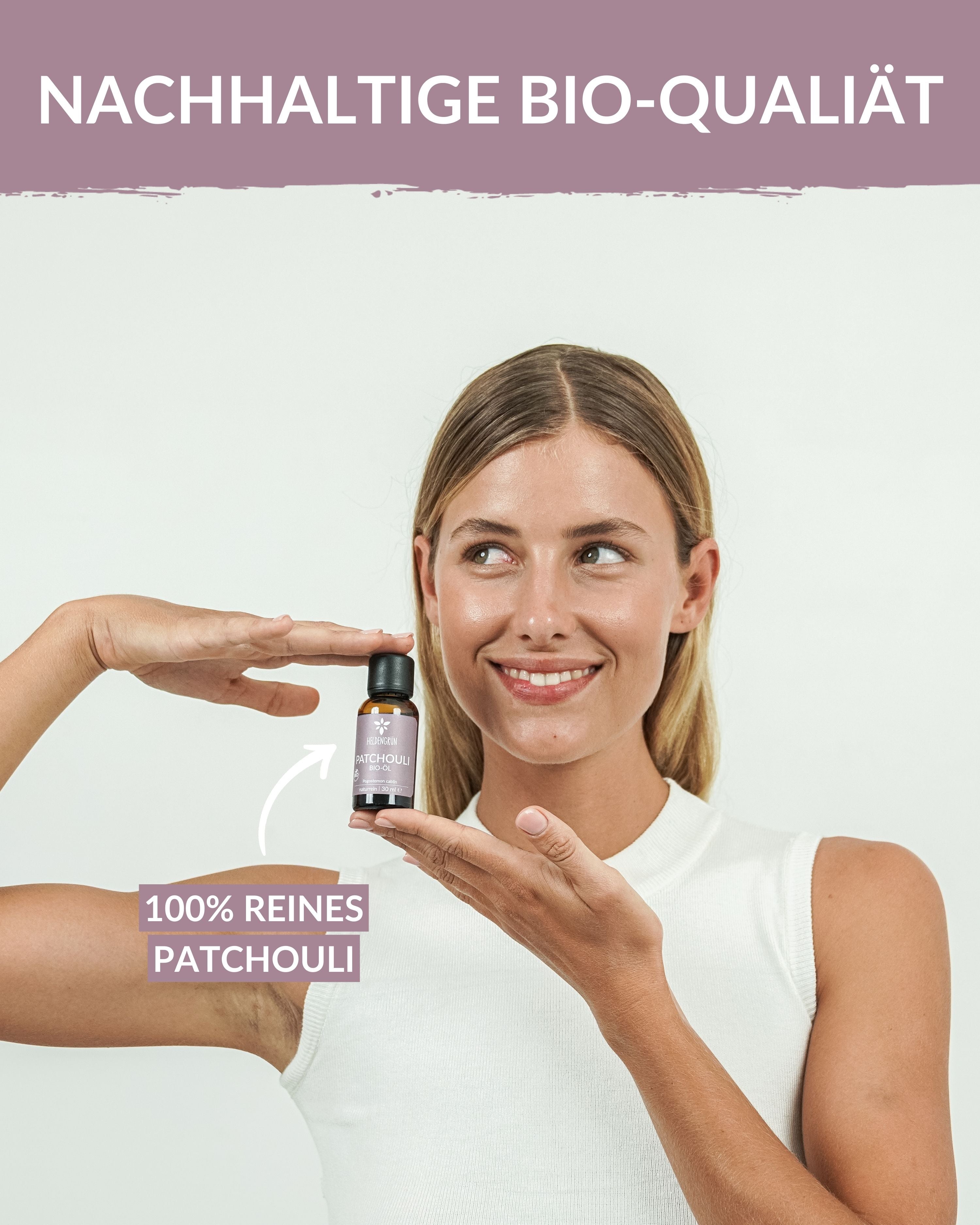 Bio-Patchouli Öl Heldengrün