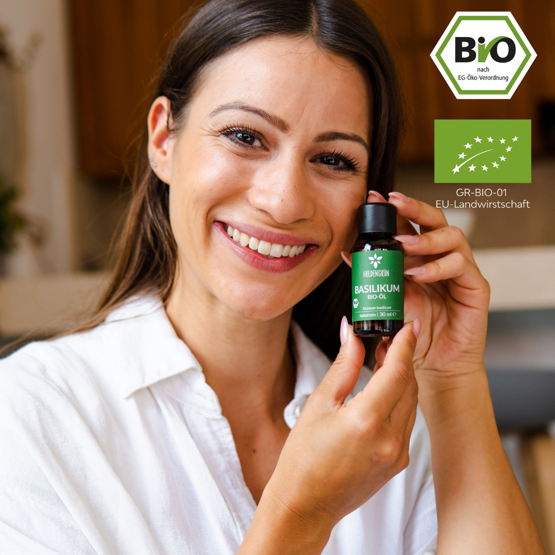 Bio-Basilikumöl Heldengrün