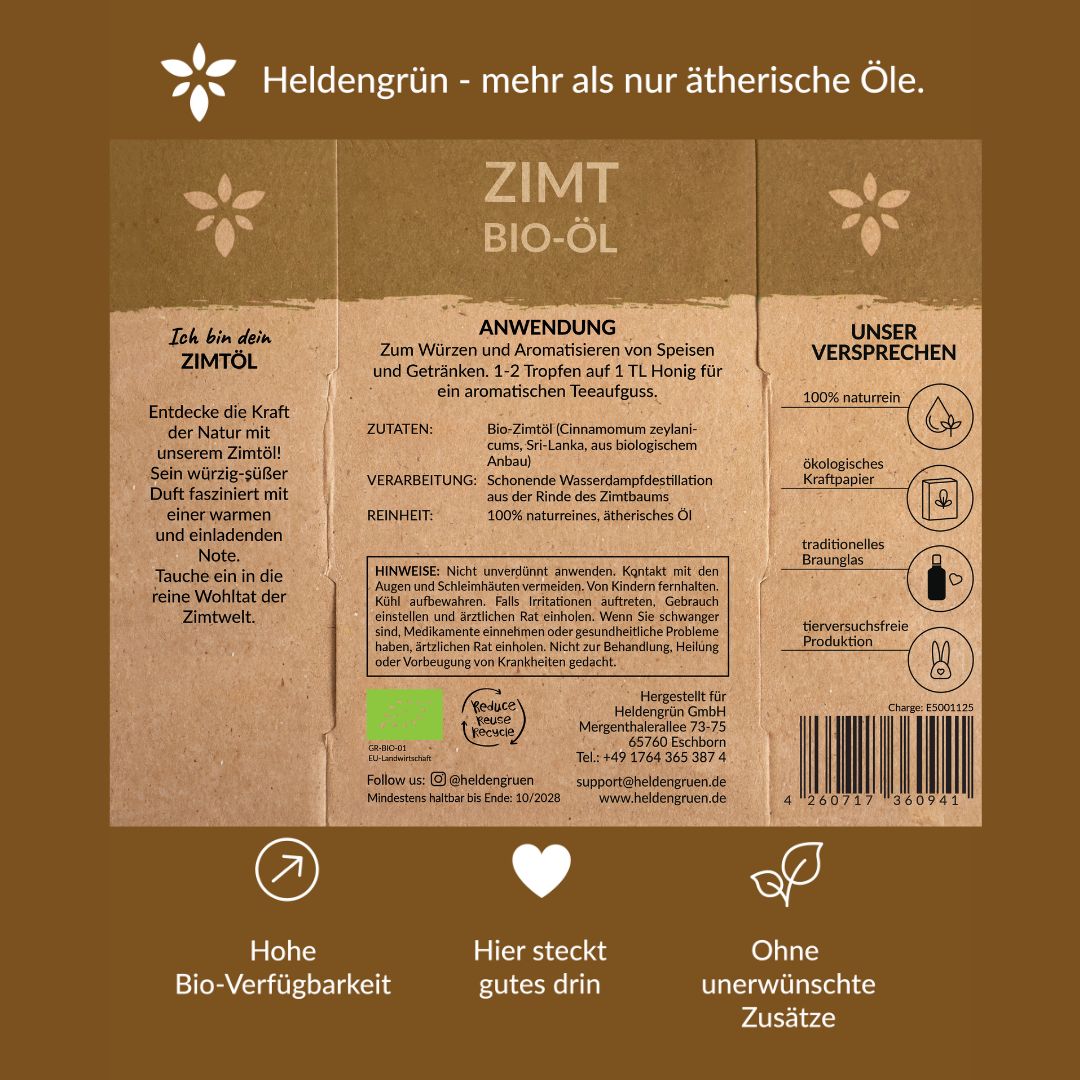 Bio-Zimtöl Heldengrün