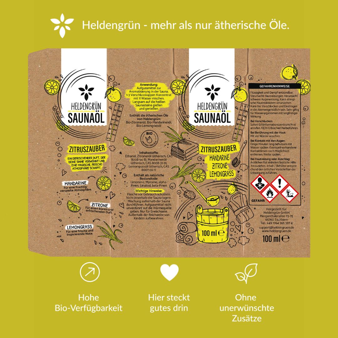 Saunaöl "Zitruszauber" Heldengrün