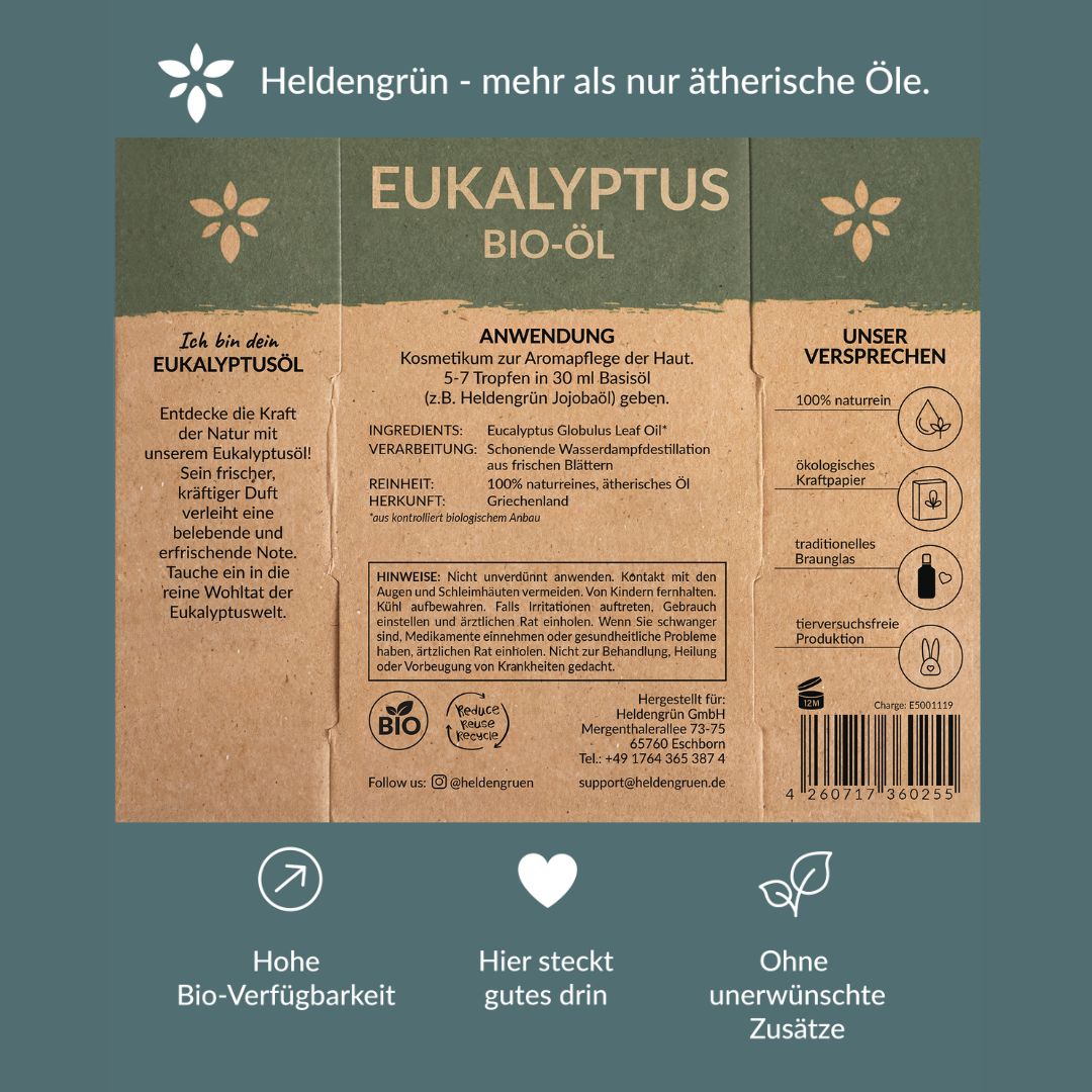 Bio-Eukalyptusöl Duftöle Heldengrün