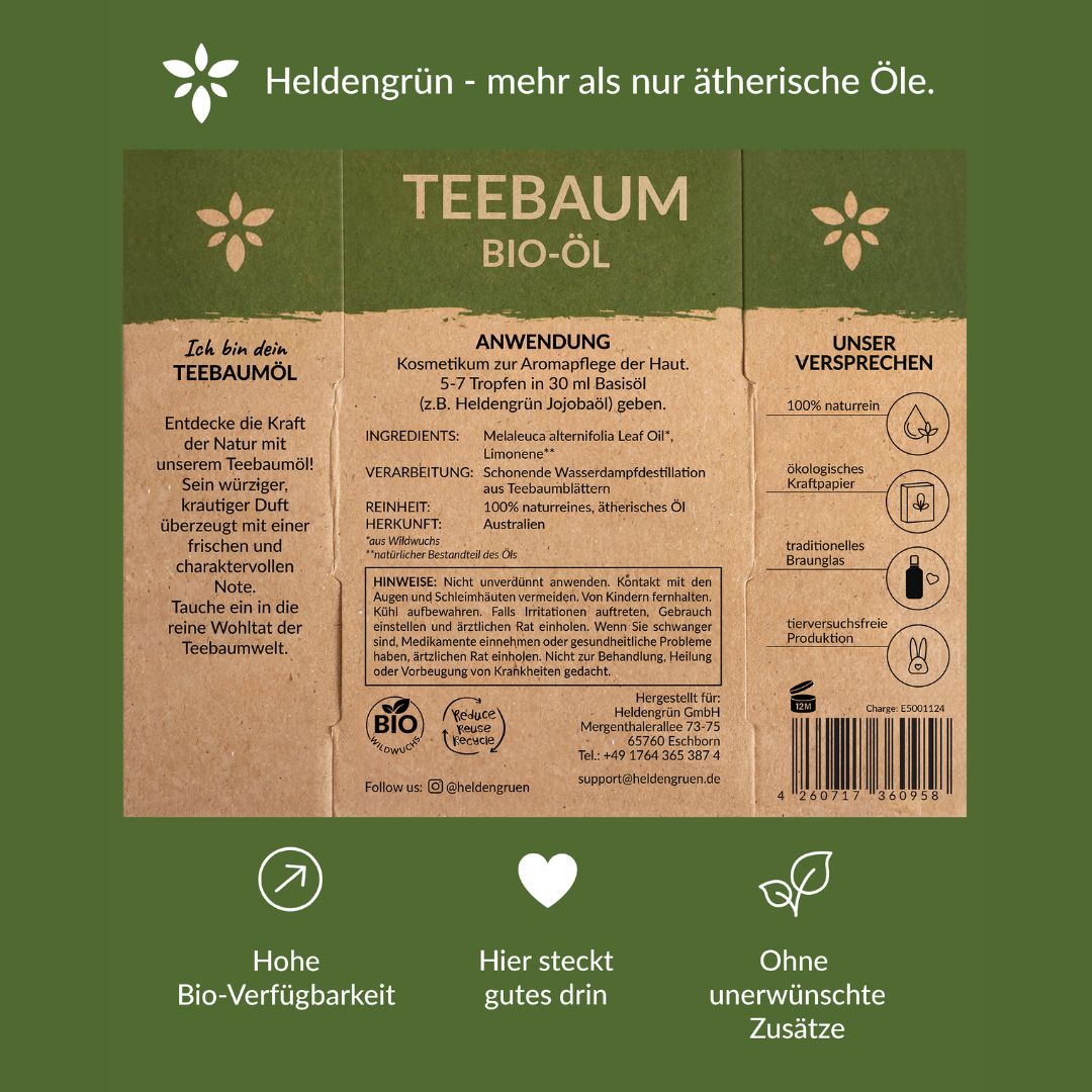Teebaumöl Heldengrün