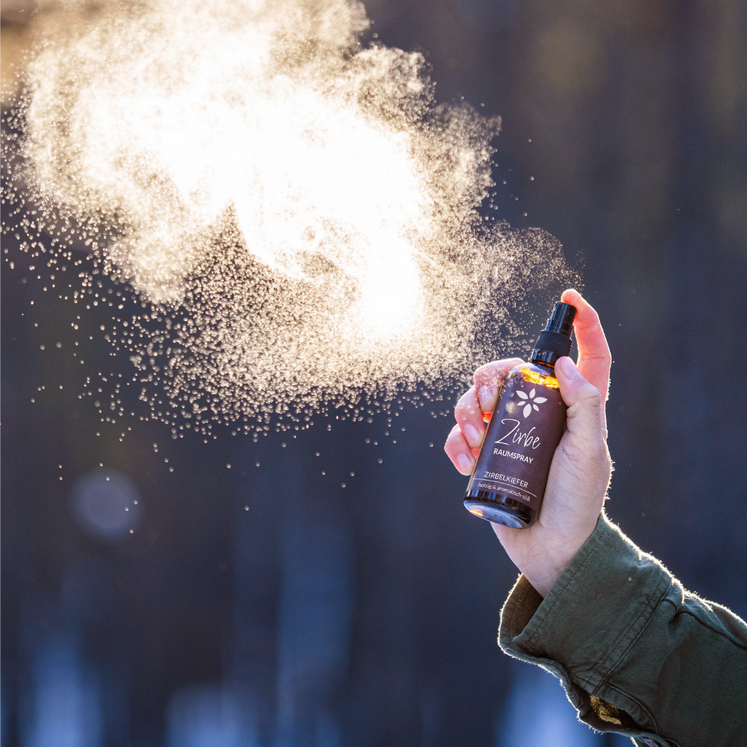 Raumspray Zirbe Duftöle Heldengrün