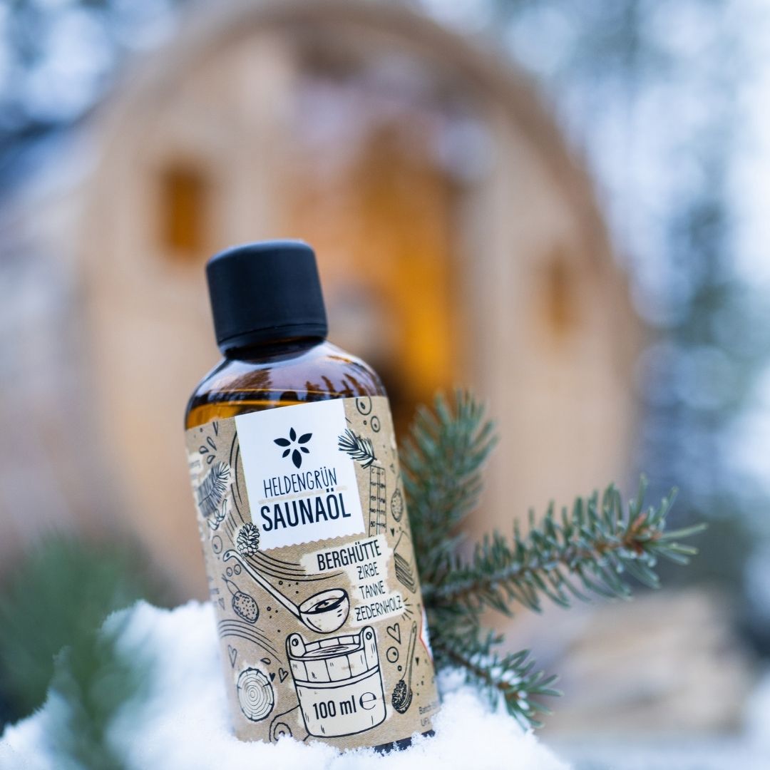 Saunaaufguss Geschenkbox Heldengrün