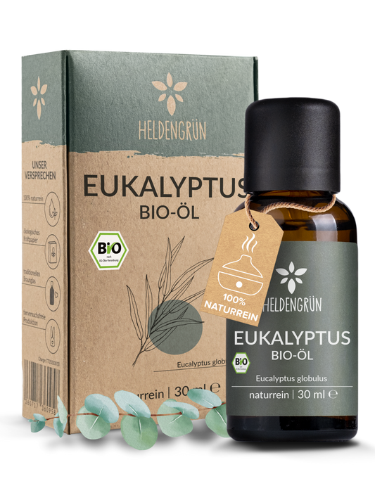 Heldengrün® Bio-Eukalyptusöl - Naturrein & EU-Bio zertifiziert! Duftöle Heldengrün