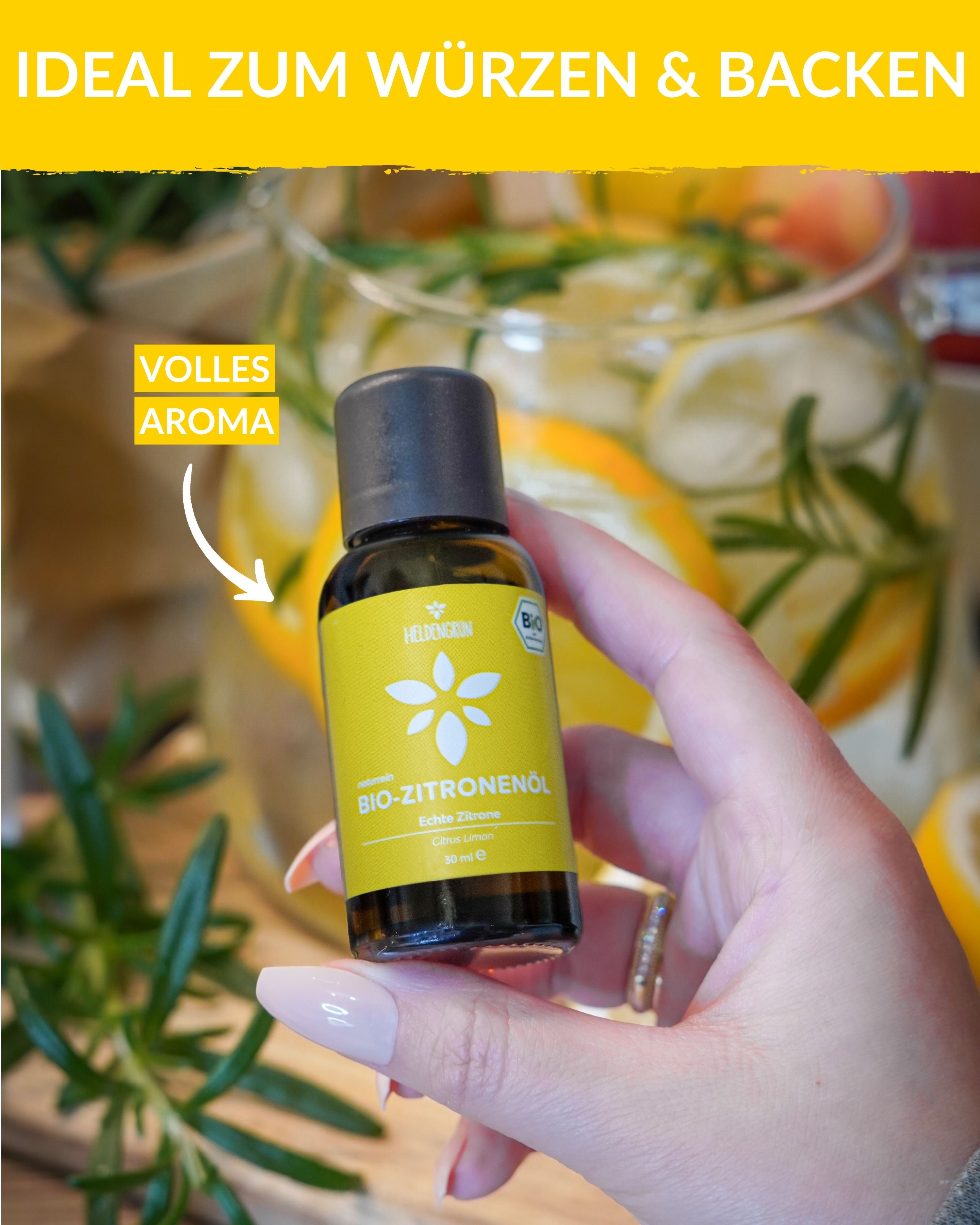 Heldengrün Bio Zitronenöl - Naturrein & Ätherisch! Duftöle Heldengrün