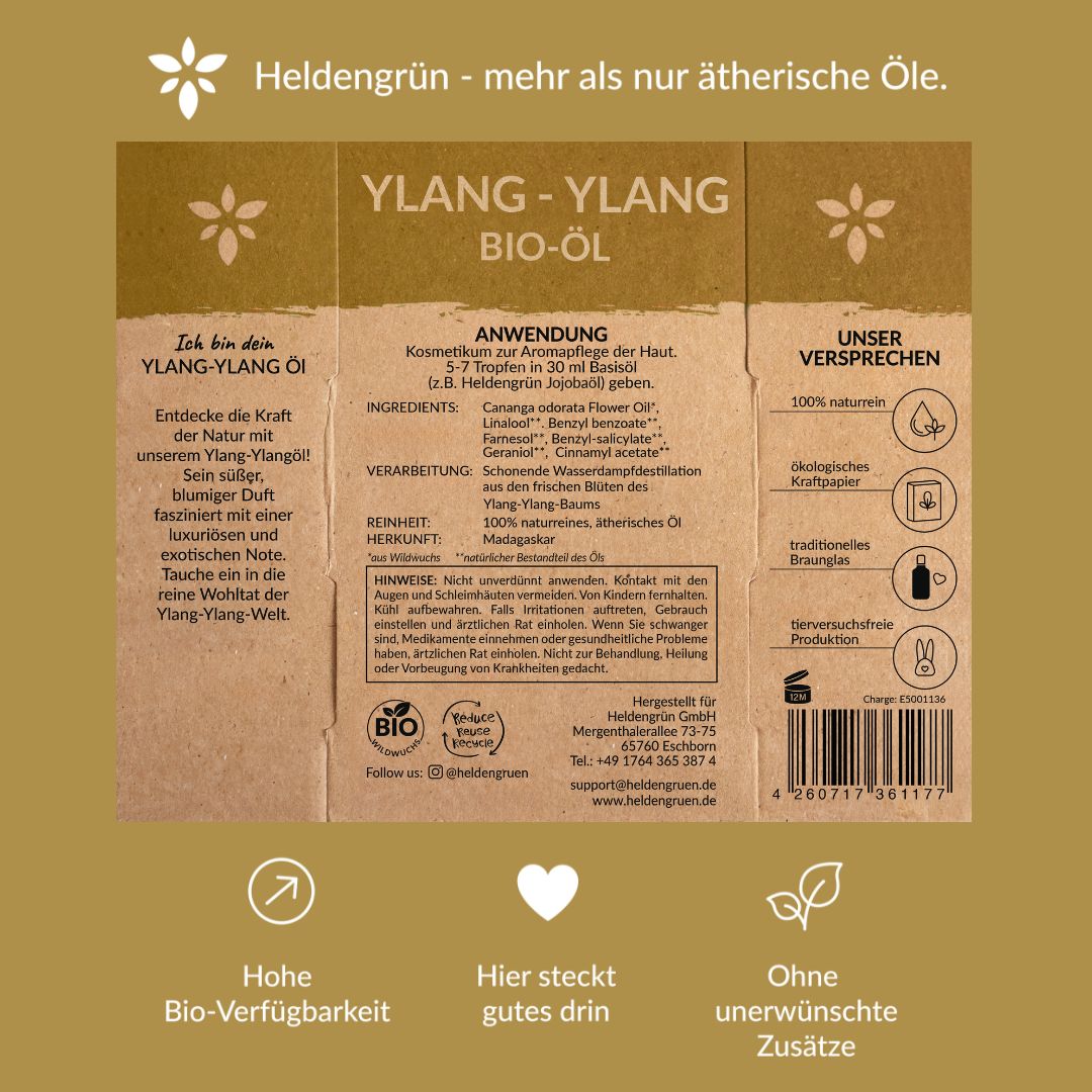 Bio-Ylang-Ylang Öl Heldengrün