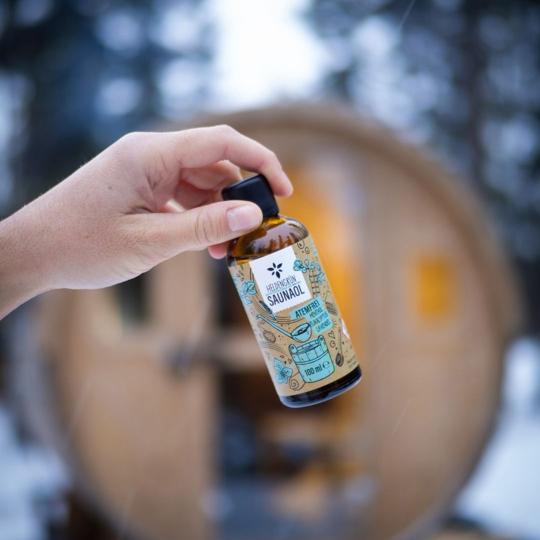 Saunaaufguss Geschenkbox Heldengrün