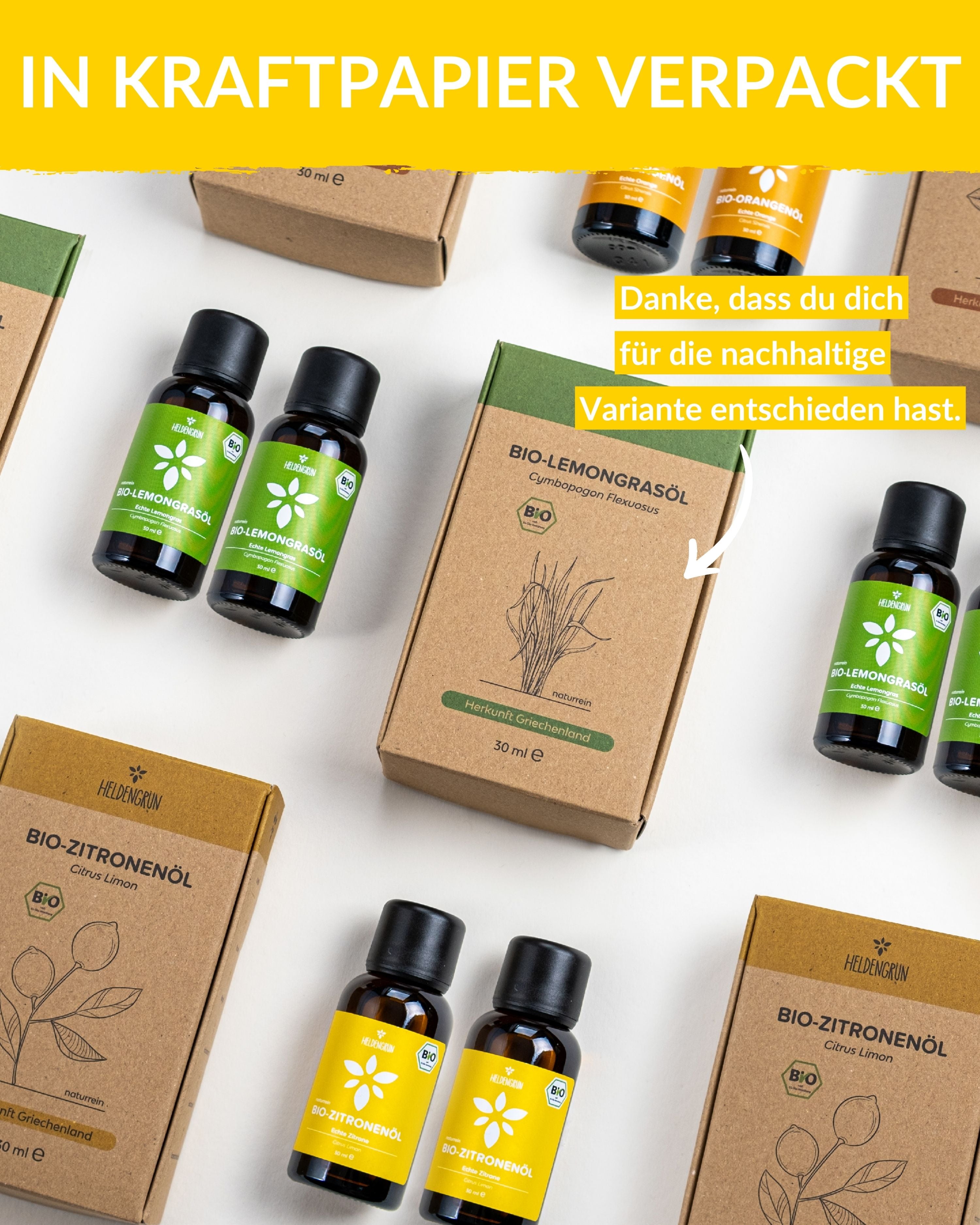 Heldengrün Bio Zitronenöl - Naturrein & Ätherisch! Duftöle Heldengrün