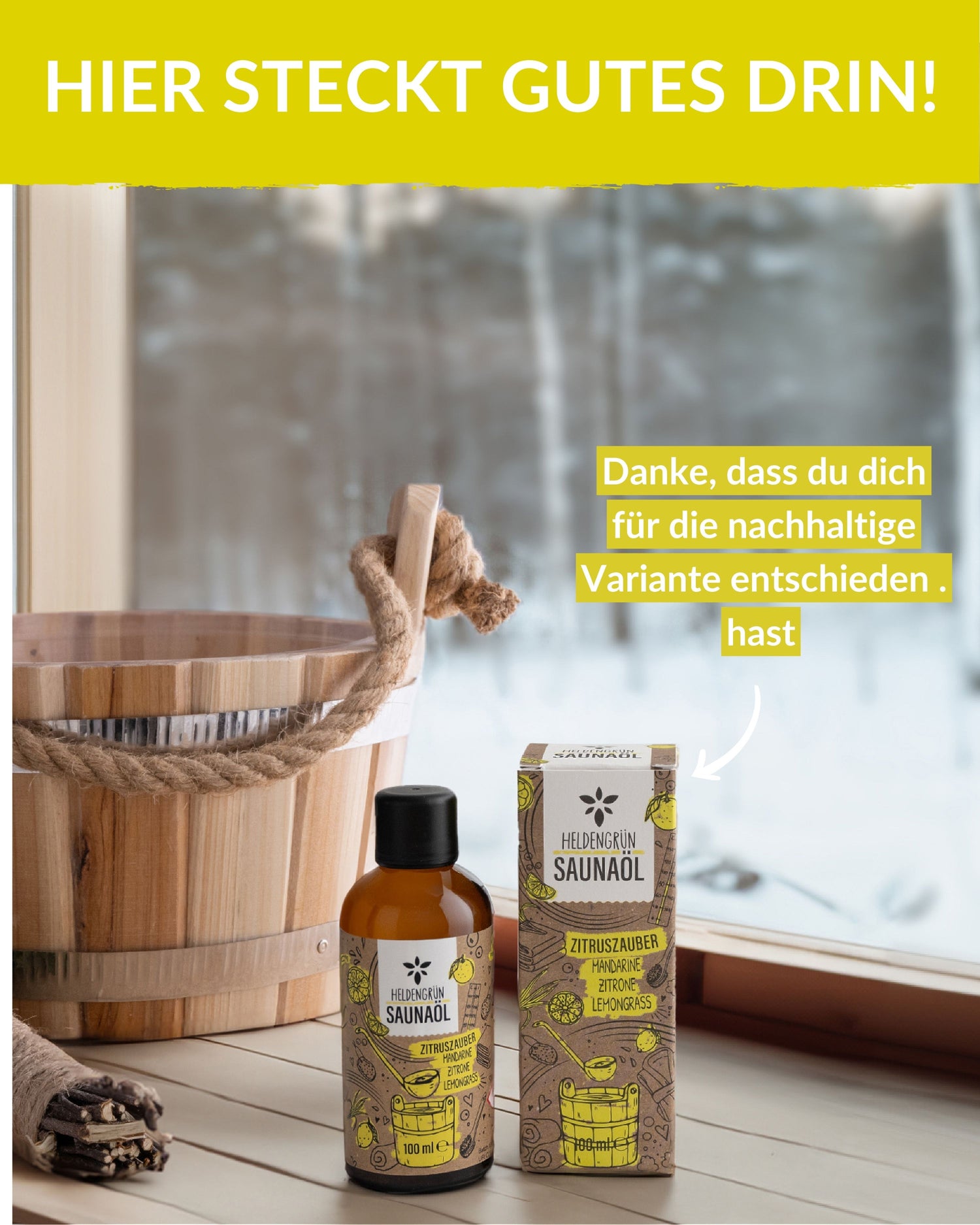 Saunaöl "Zitruszauber"  Heldengrün