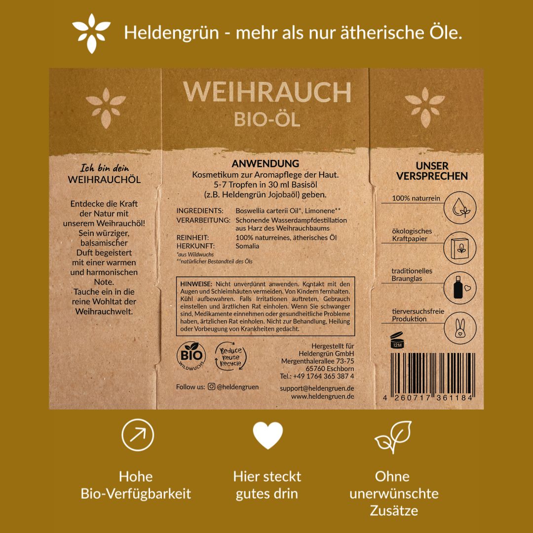 Bio-Weihrauchöl Heldengrün
