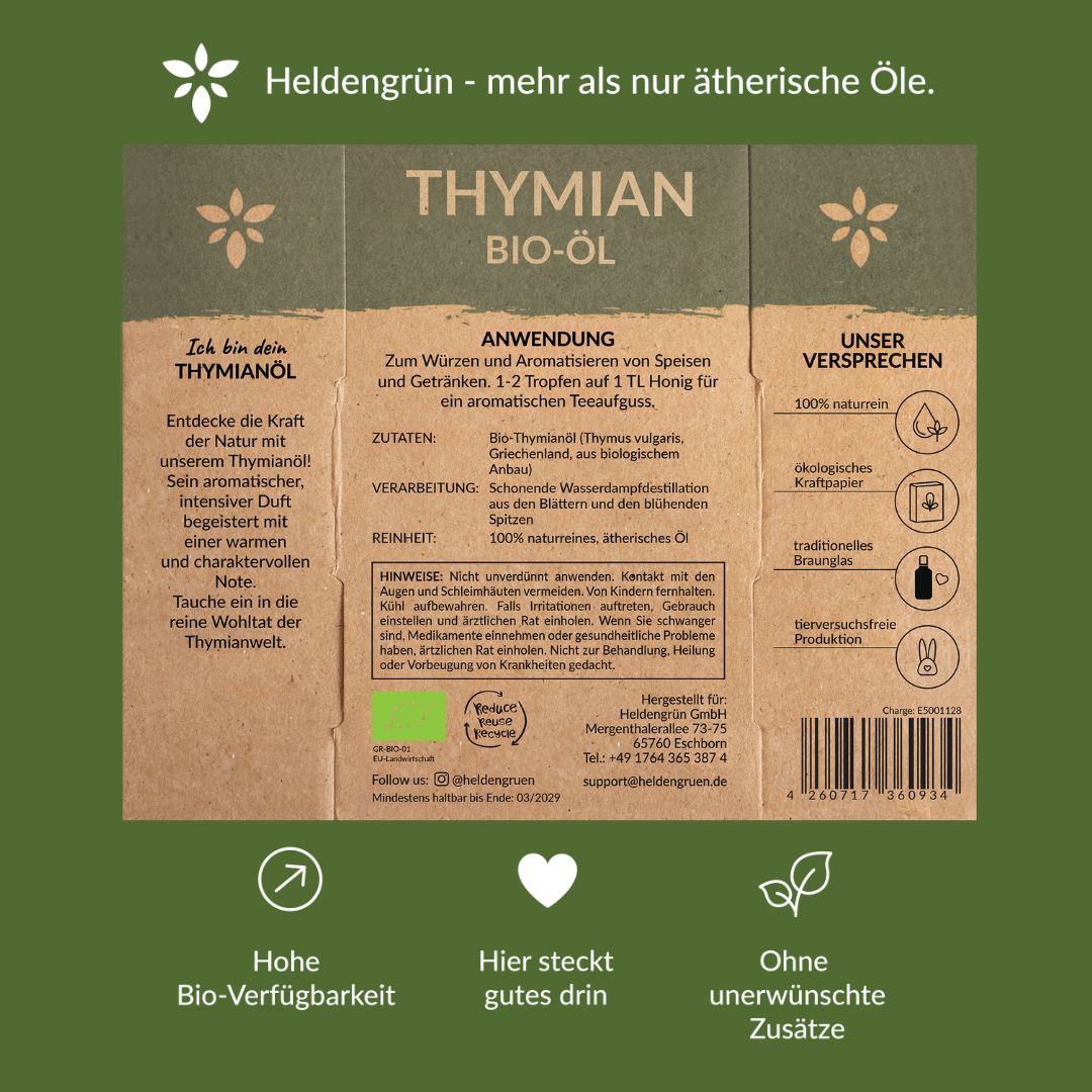 Bio-Thymianöl Heldengrün