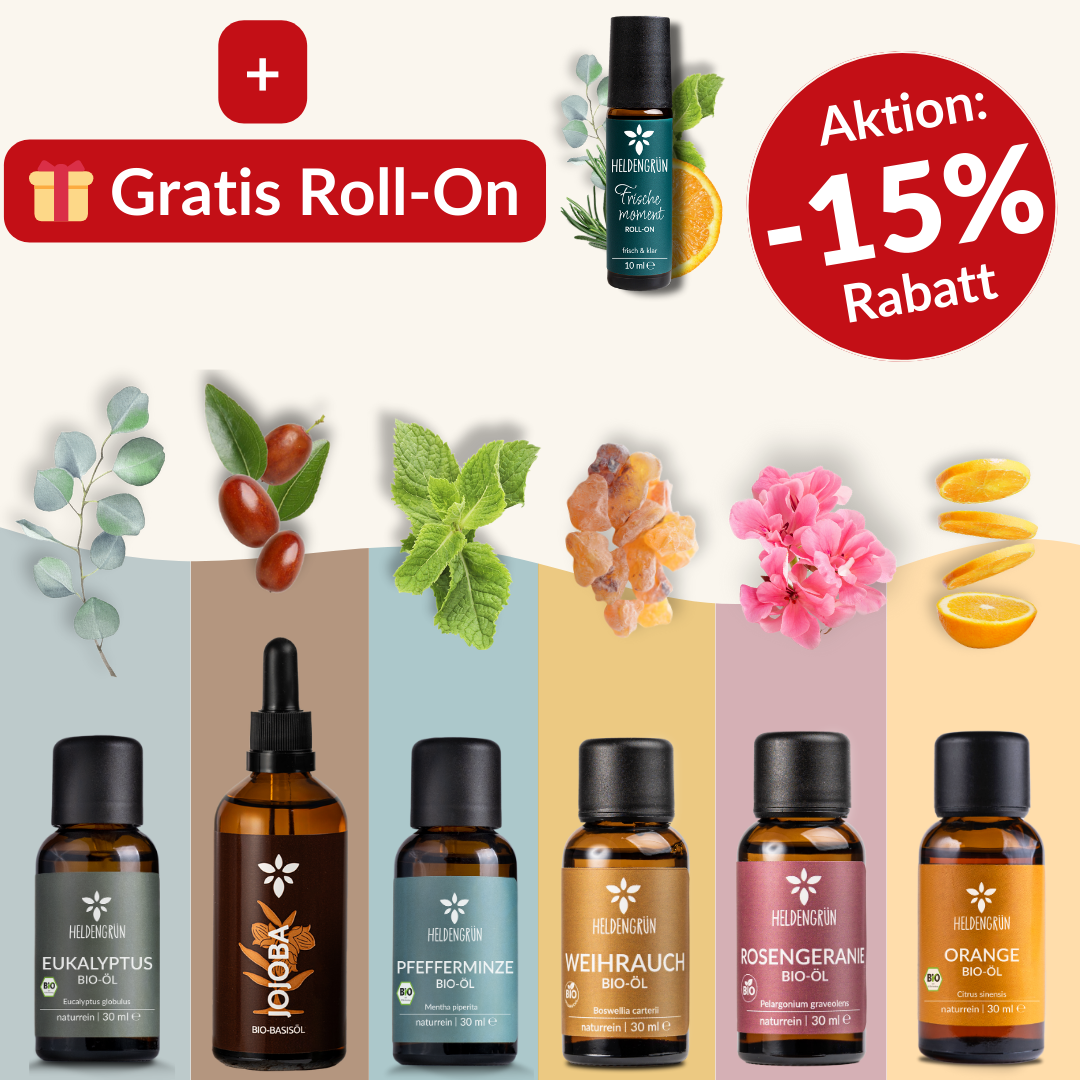 "Erkältungszeit"-Set Ätherisches Öl Heldengrün