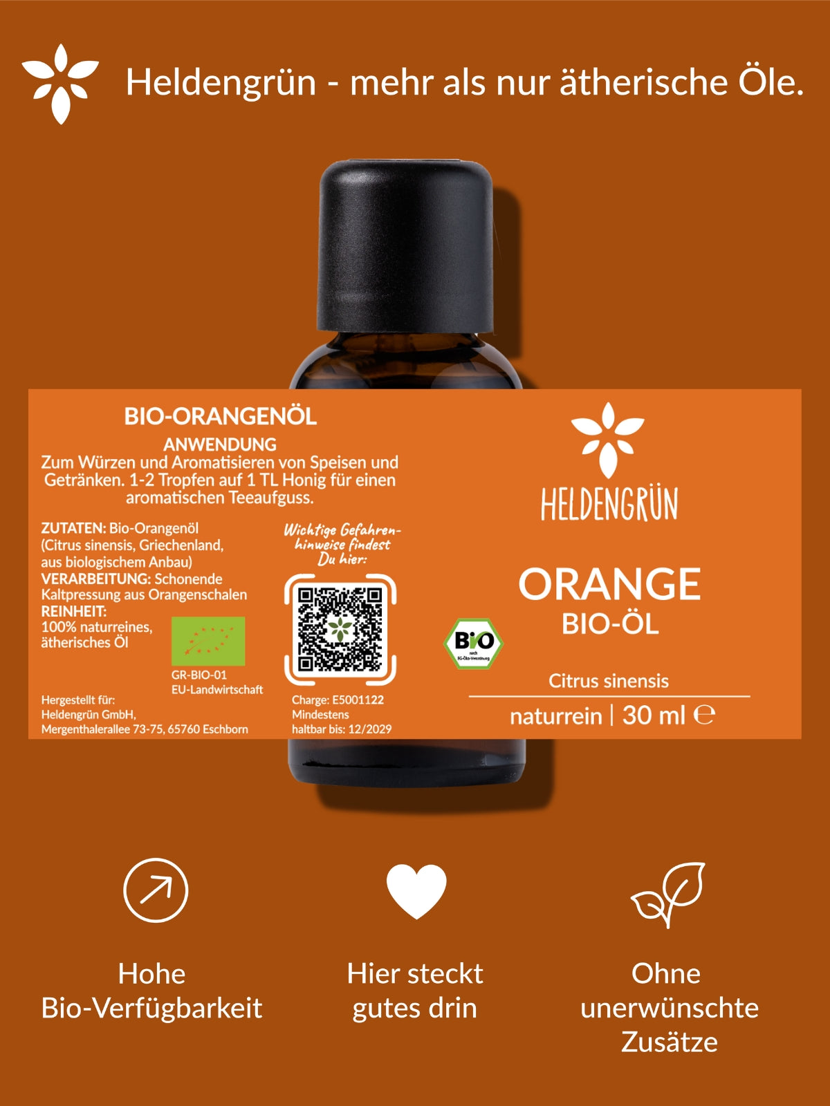 Bio-Orangenöl Duftöle Heldengrün