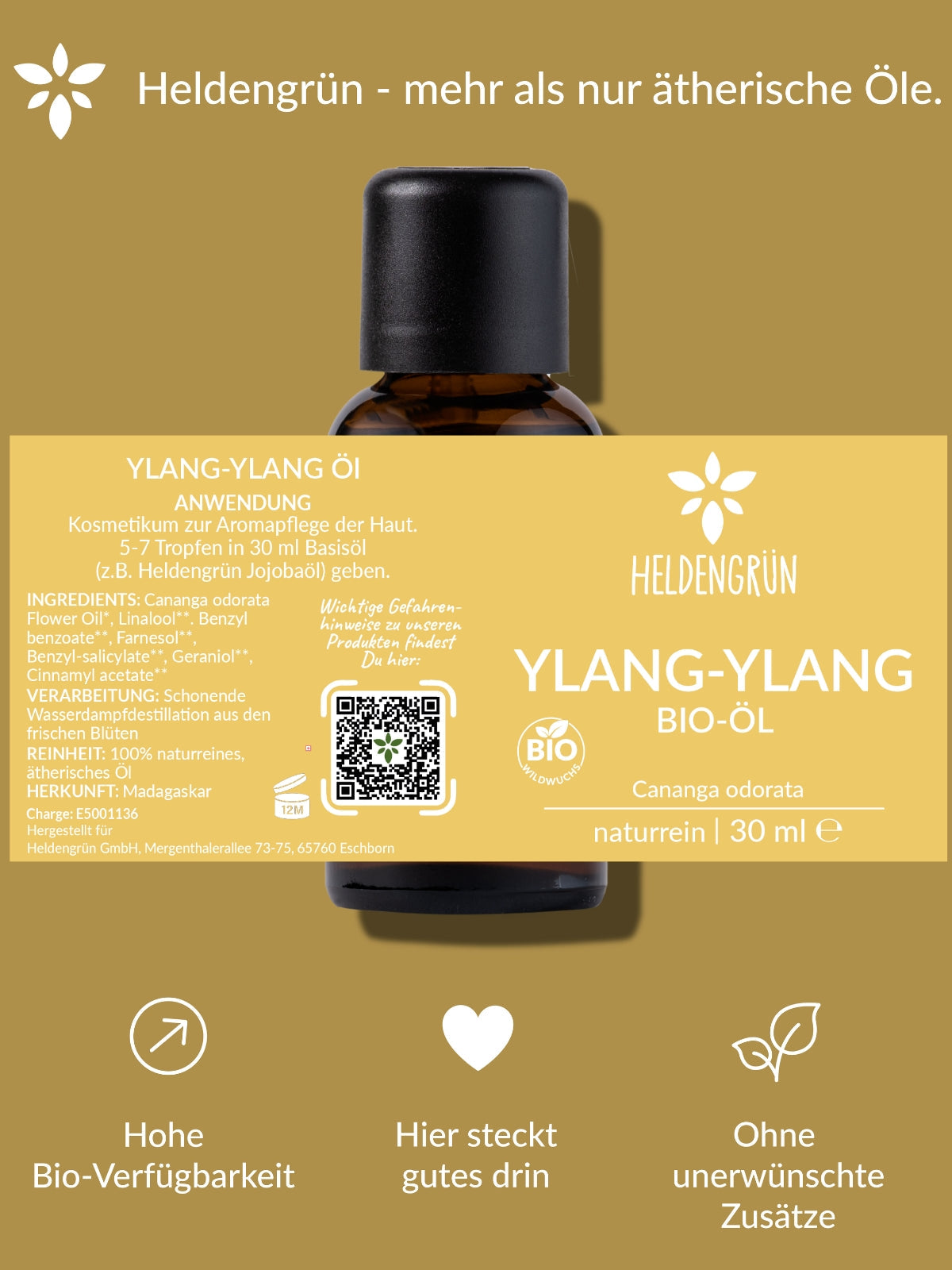 Bio-Ylang-Ylang Öl Heldengrün