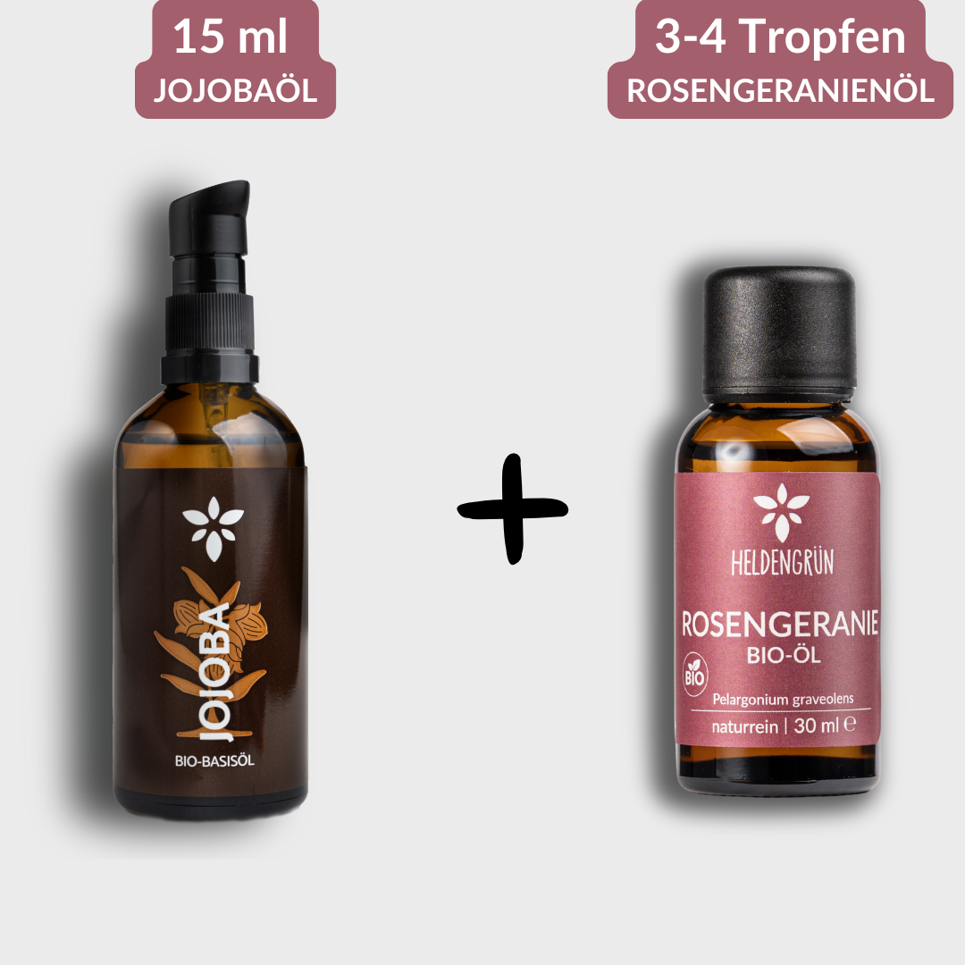 Bio-Rosengeranienöl Heldengrün