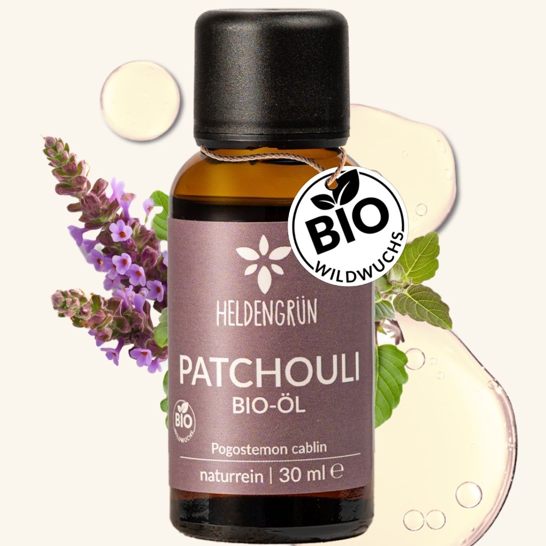 Bio-Patchouli Öl Heldengrün