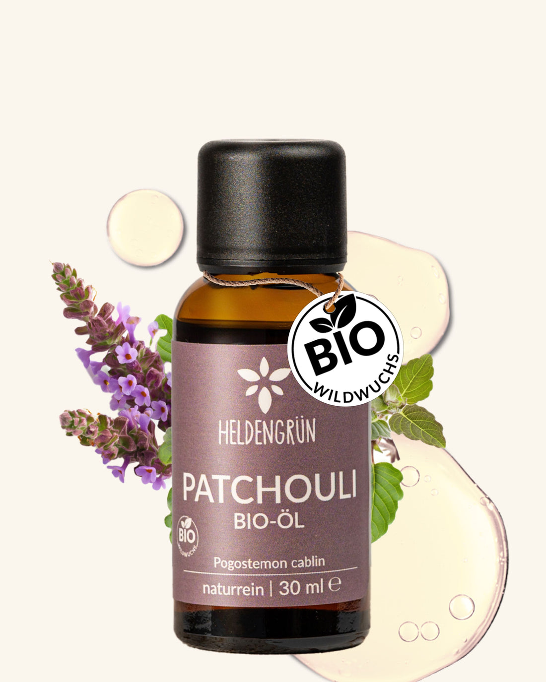 Bio-Patchouli Öl Heldengrün