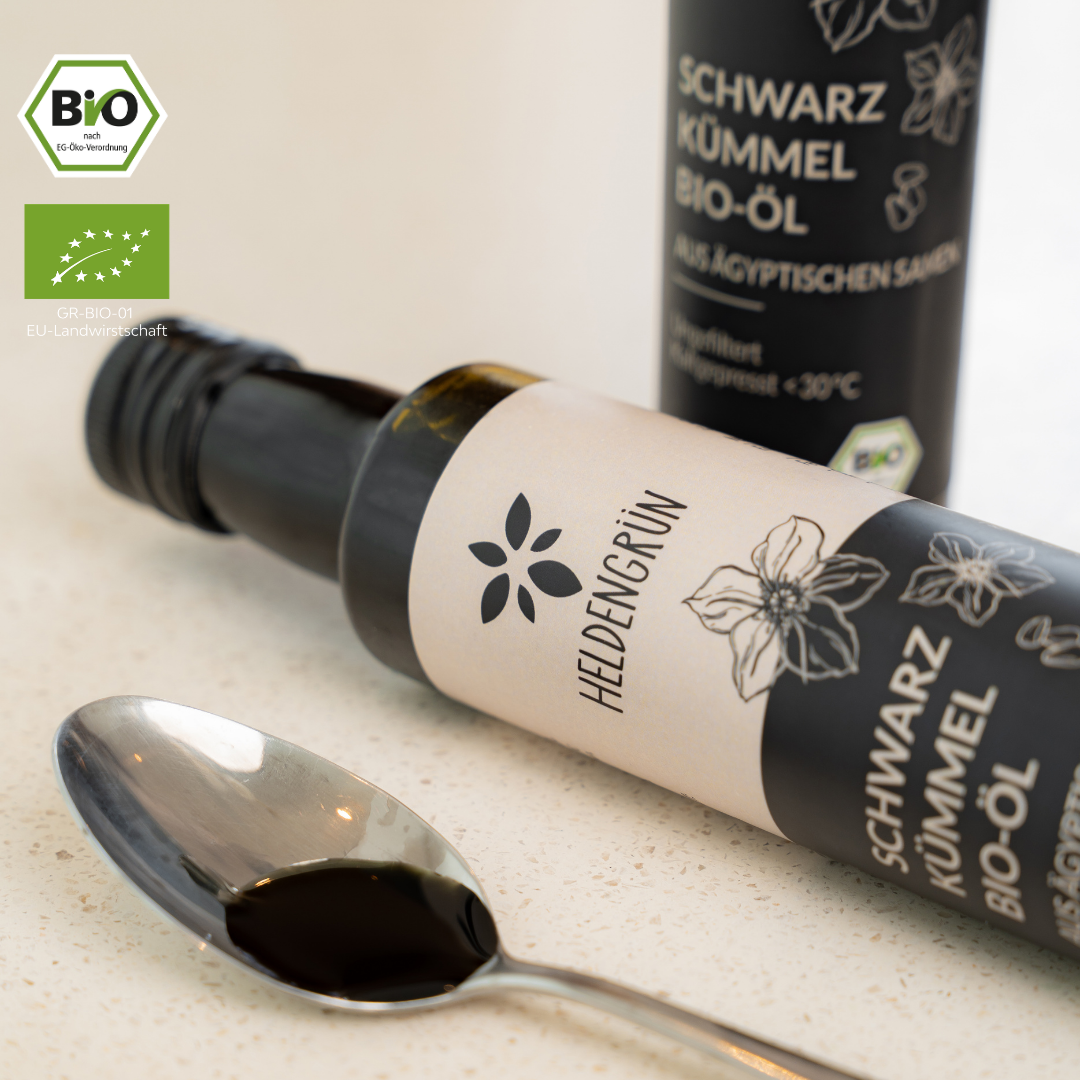 Bio-Schwarzkümmelöl (250ml) Heldengrün