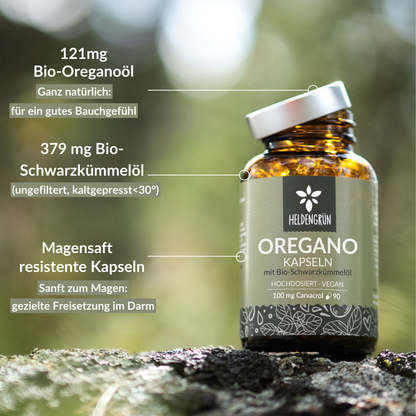 Oregano-Schwarzkümmel Kapseln Kapseln Heldengrün