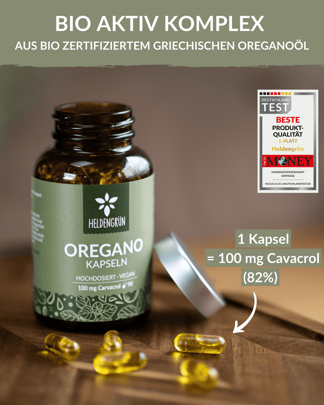 Oregano Kapseln Heldengrün