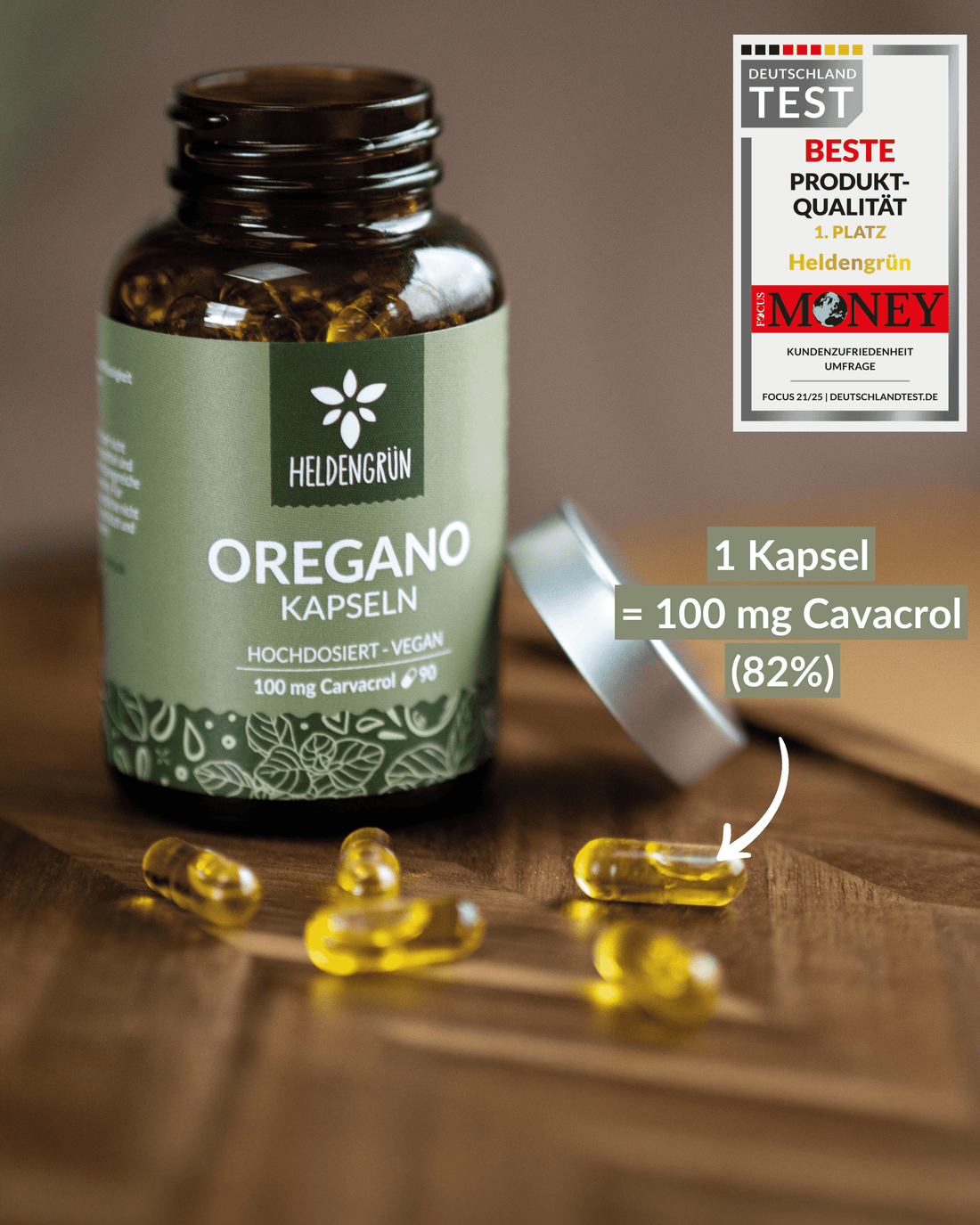 Oregano Kapseln Heldengrün