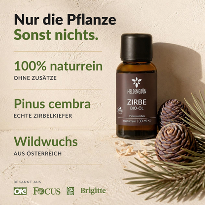 Bio-Zirbenöl Ätherisches Öl Heldengrün