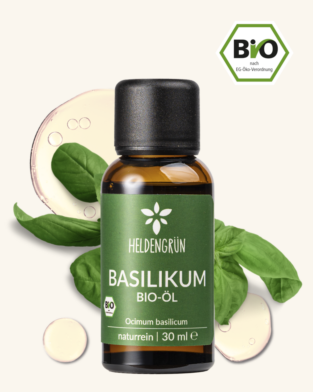 Bio-Basilikumöl Heldengrün