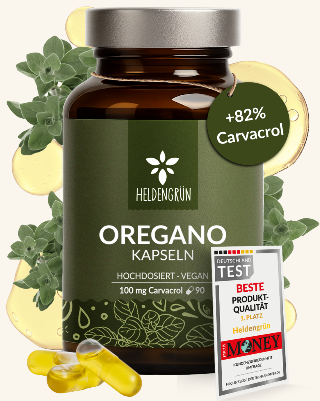 Oregano Kapseln Heldengrün