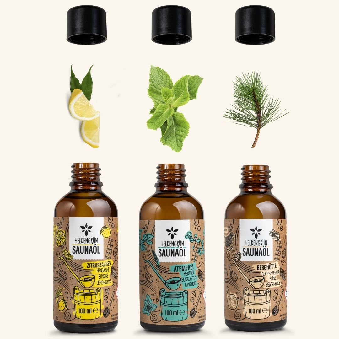 Saunaaufguss Geschenkbox Heldengrün