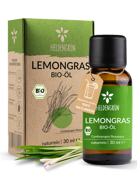Heldengrün Bio-Lemongrasöl- Naturrein & Ätherisch! Duftöle Heldengrün