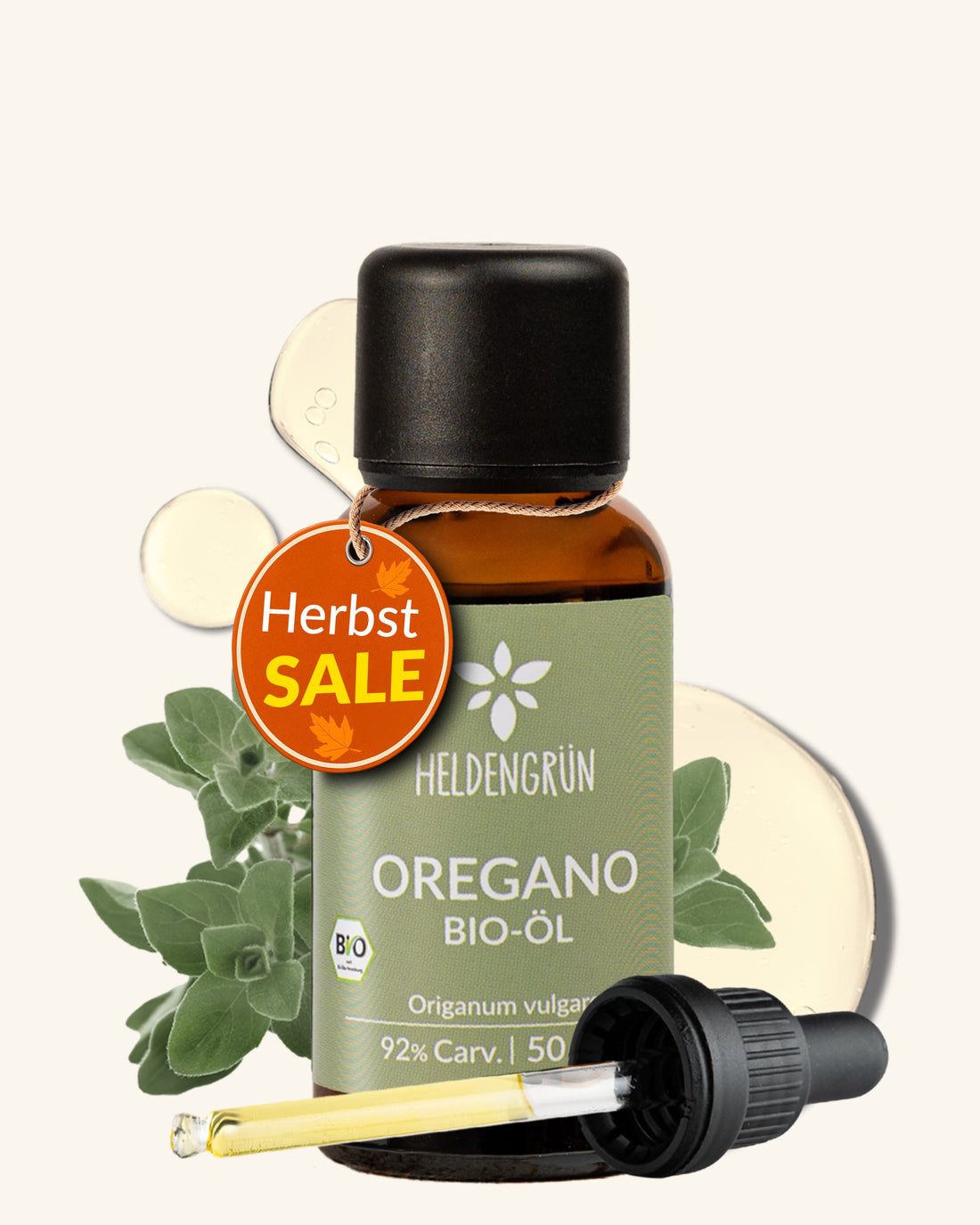 Bio-Oreganoöl (&gt;92% Carvacrol) Heldengrün