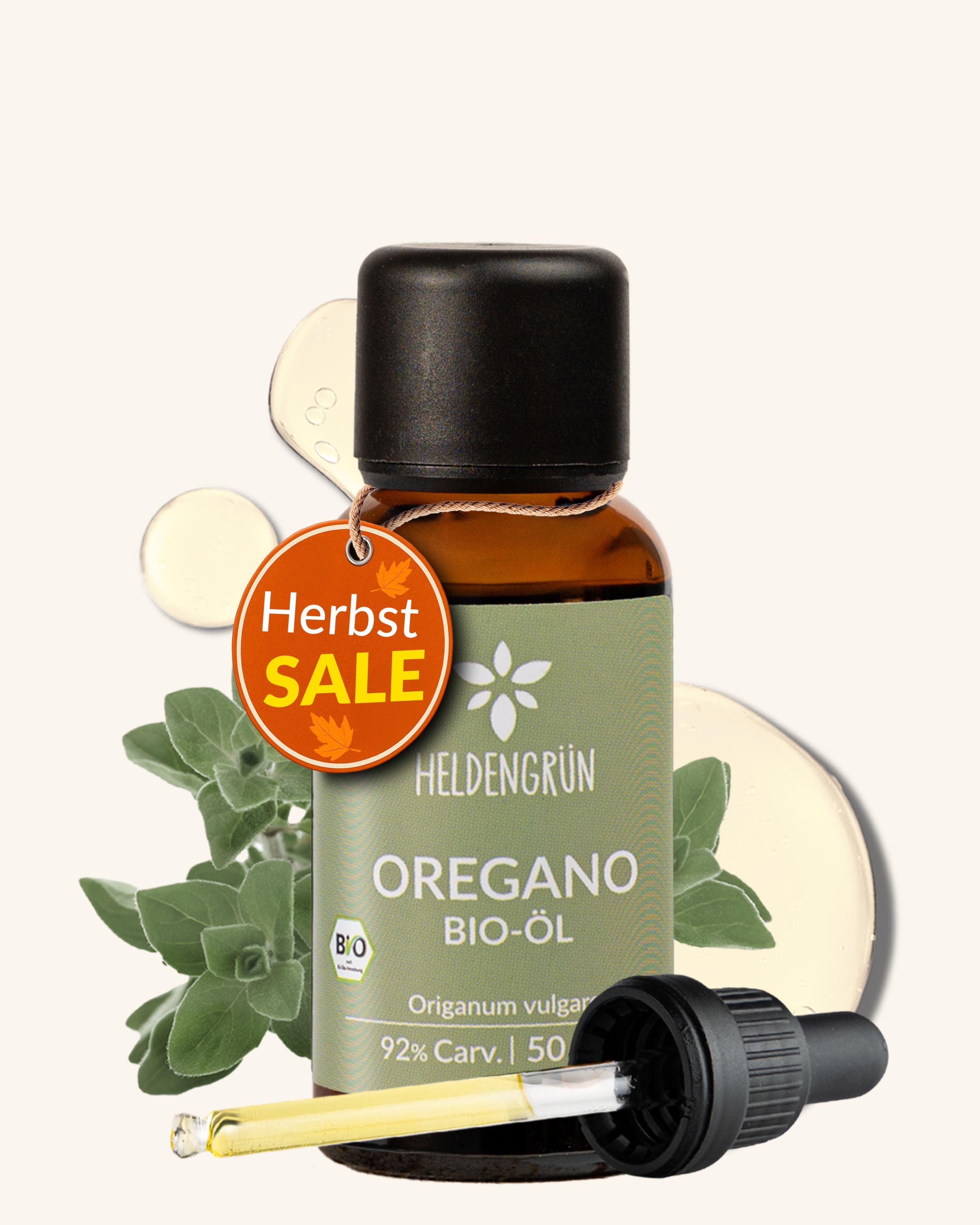 Bio-Oreganoöl (&gt;92% Carvacrol) Heldengrün