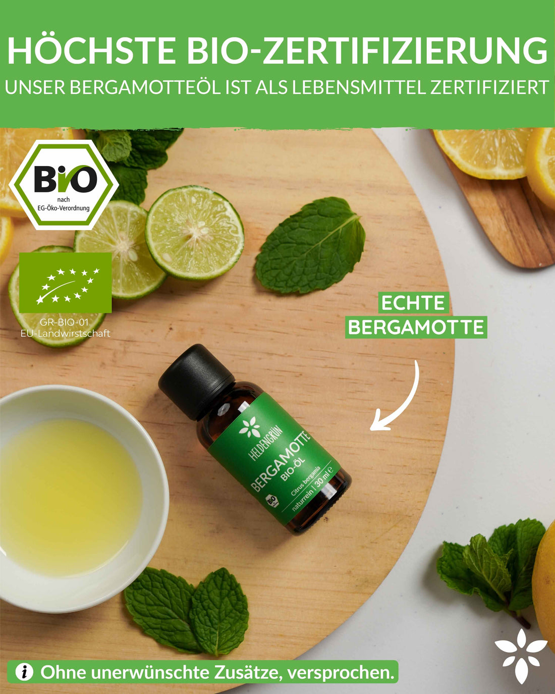 Bio-Bergamotteöl  Heldengrün