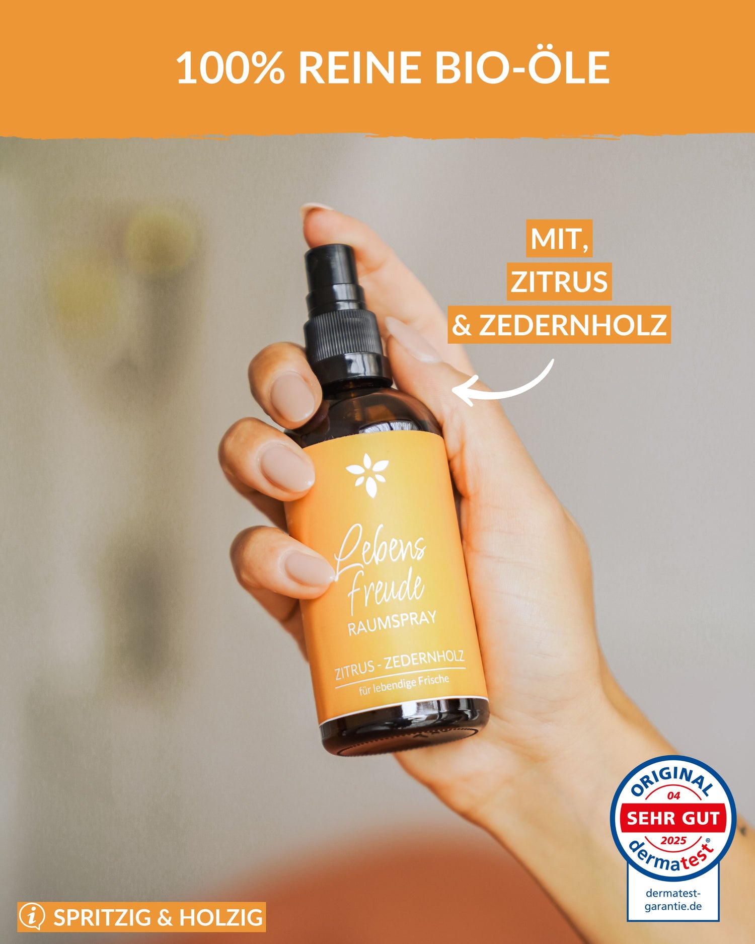 Raumspray &quot;Lebensfreude&quot; Raumspray Heldengrün