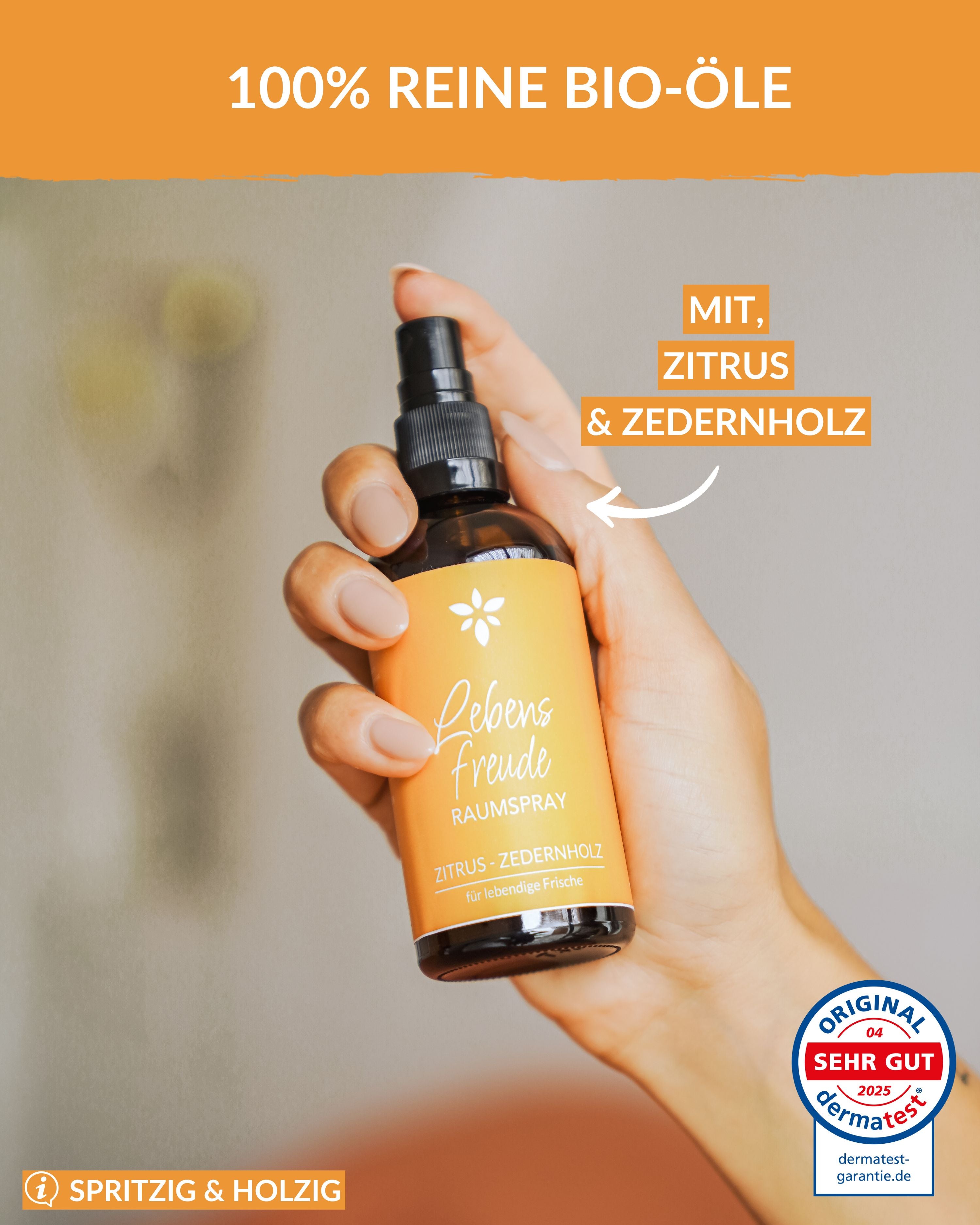 Raumspray &quot;Lebensfreude&quot; Raumspray Heldengrün
