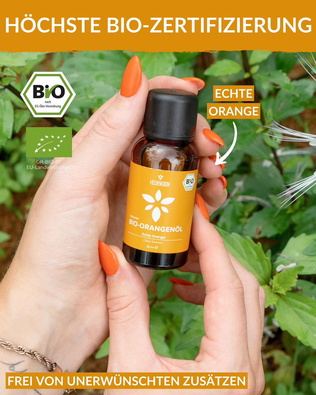 Bio-Orangenöl Duftöle Heldengrün