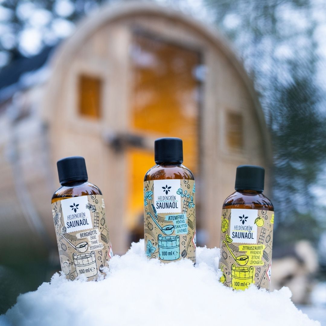 Saunaaufguss Geschenkbox Heldengrün